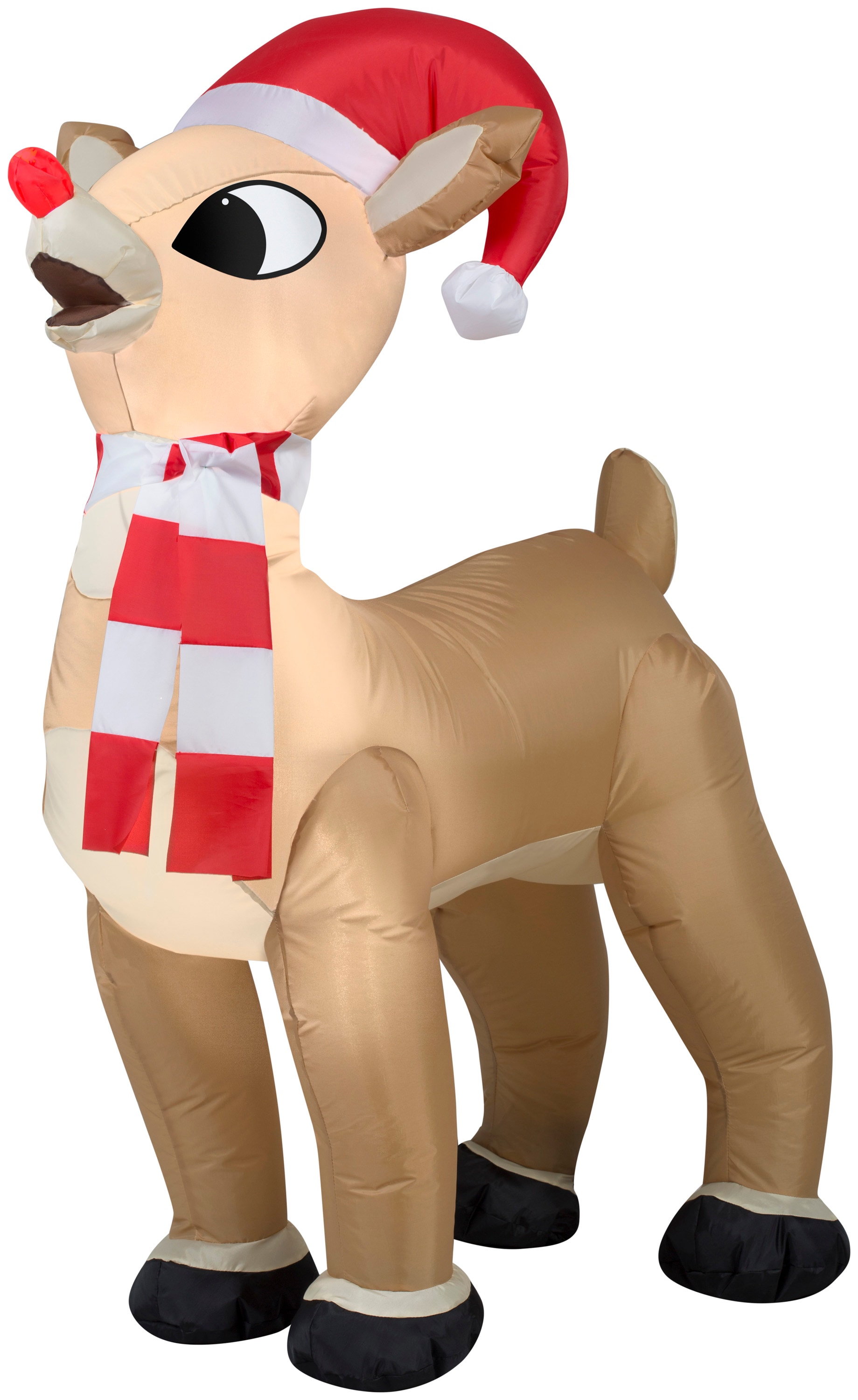 Gemmy G-36888 3.51-Feet Lighted Rudolph Santa Christmas Inflatable