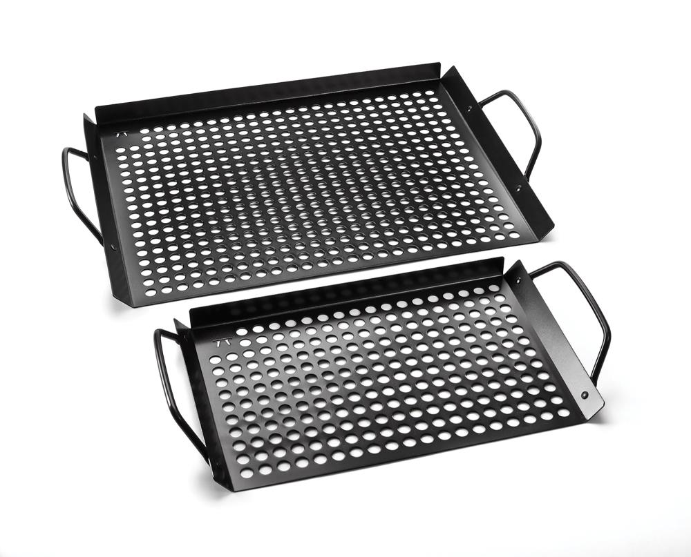 Extreme Salmon Heavy Duty Grill Pan, Stainless Steel Grill Topper BBQ Grill  Pan with Handles Vegetables Grill Basket Outdoor Grill Accessories