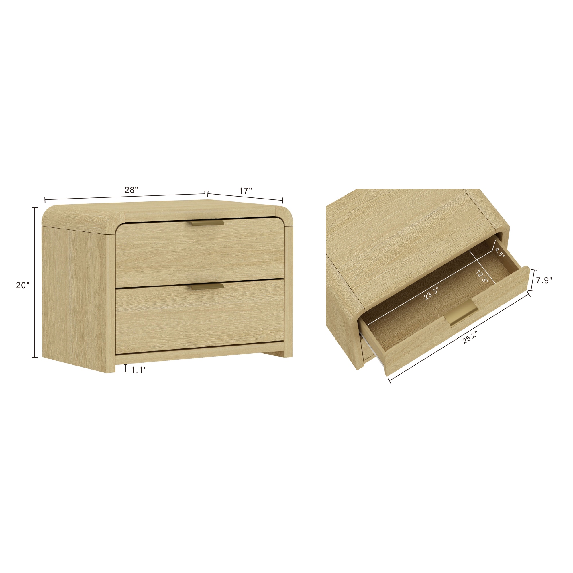 Manhattan Comfort 2-NS007-GNO nightstands - View #3