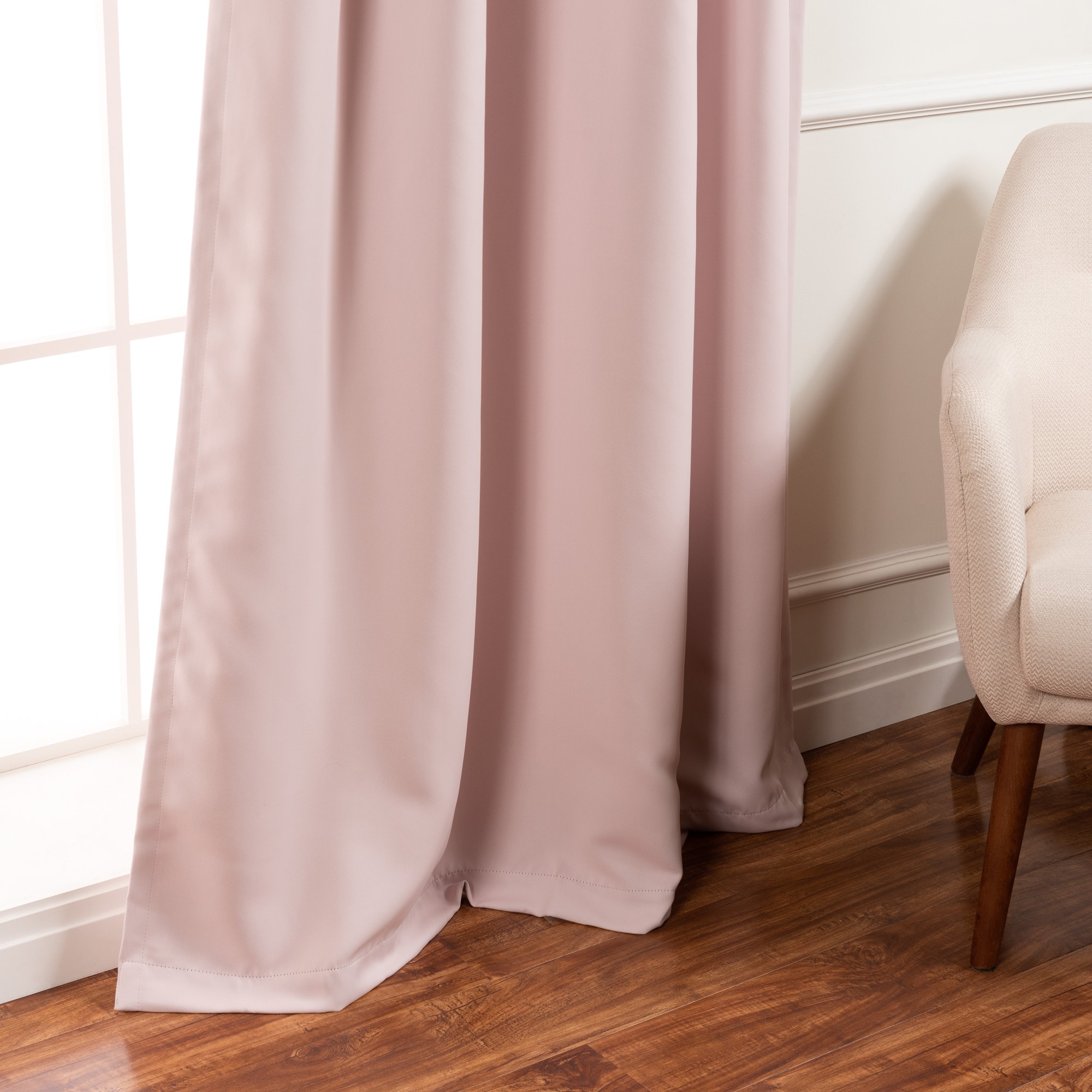 Best Home Fashion SOLID-96-BABYPINK curtains - View #5