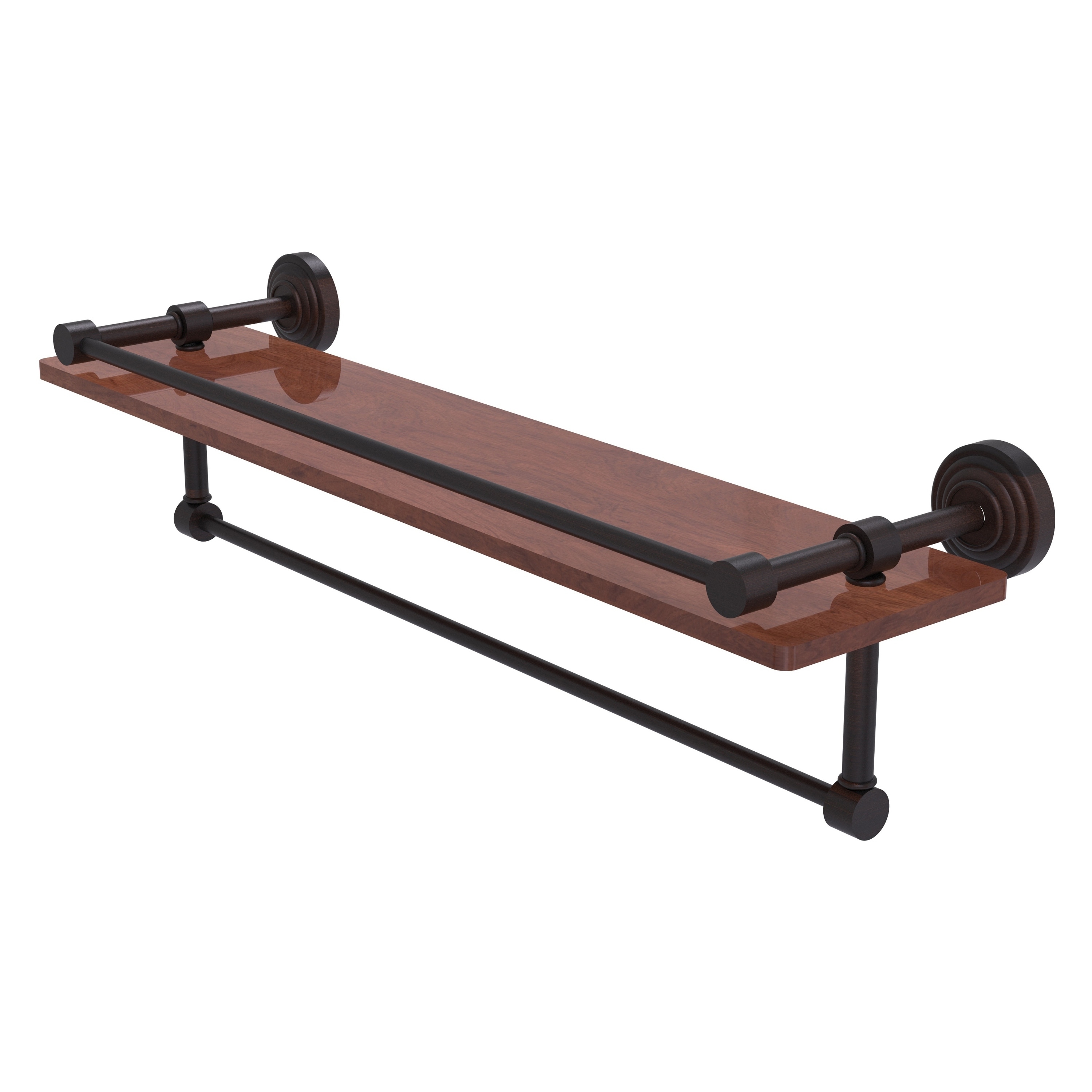 Allied Brass WP-1-22TB-GAL-IRW-VB Waverly Place Venetian Bronze Wall mount Bathroom Shelf ( 22-in x 5-in x 5-in )