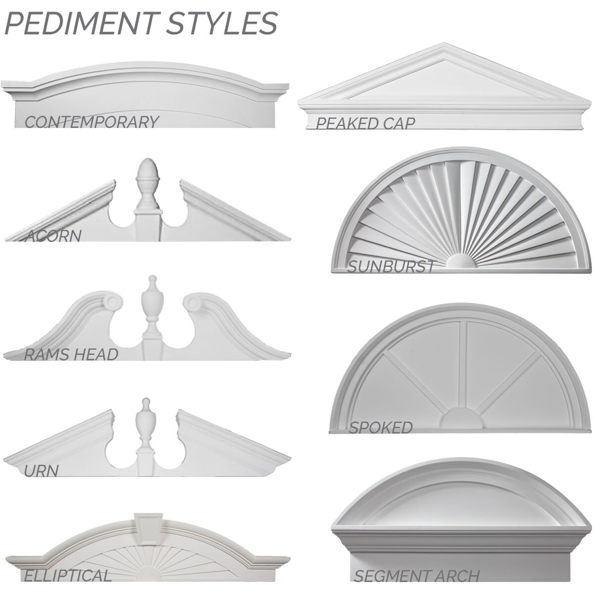 Ekena Millwork PED48X24X02SB Entry-Door-Casing-Accents - View #3