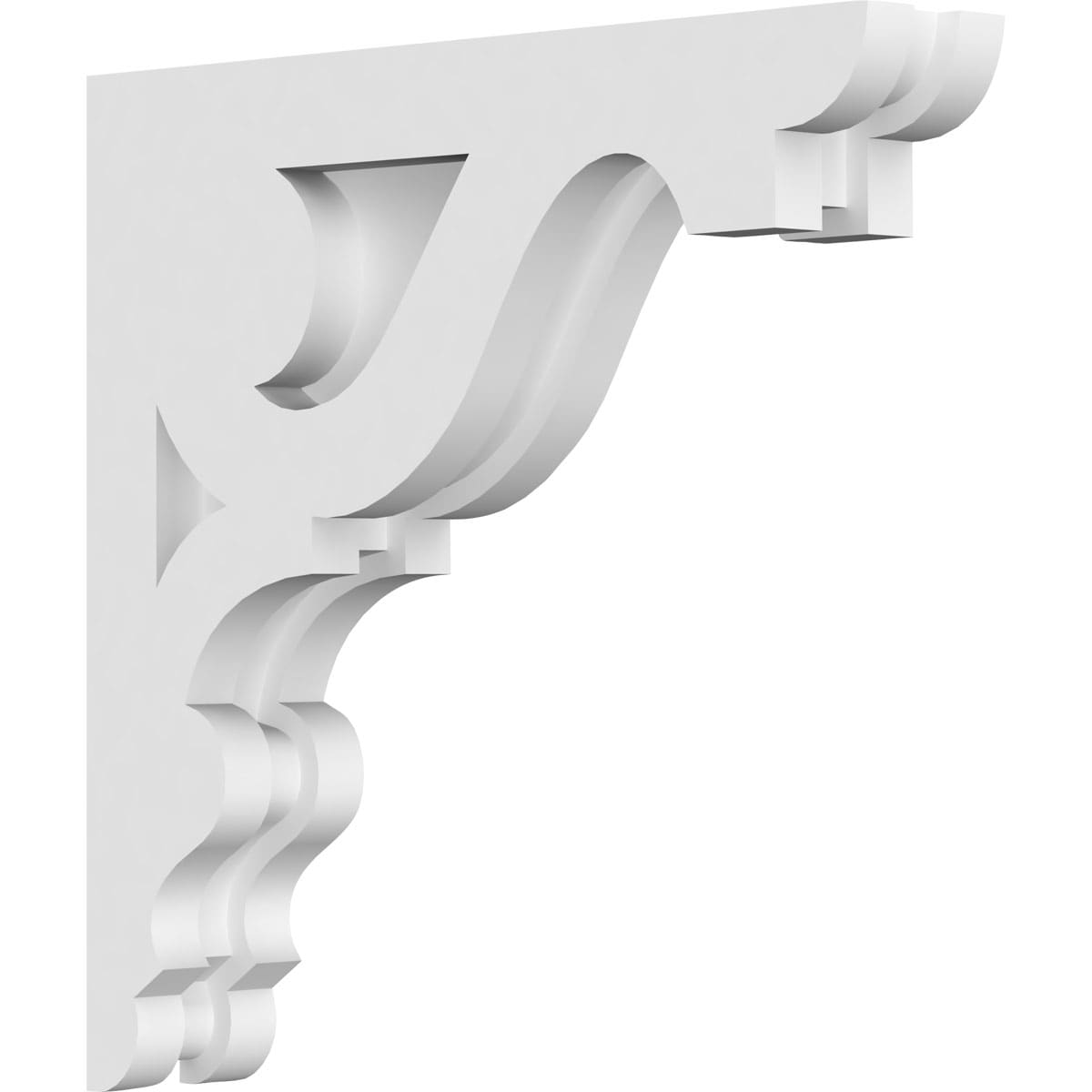 Ekena Millwork CORP01X10X10RB 1.875-in x 10-in x 10-in Robin Unfinished White PVC Paintable Corbel