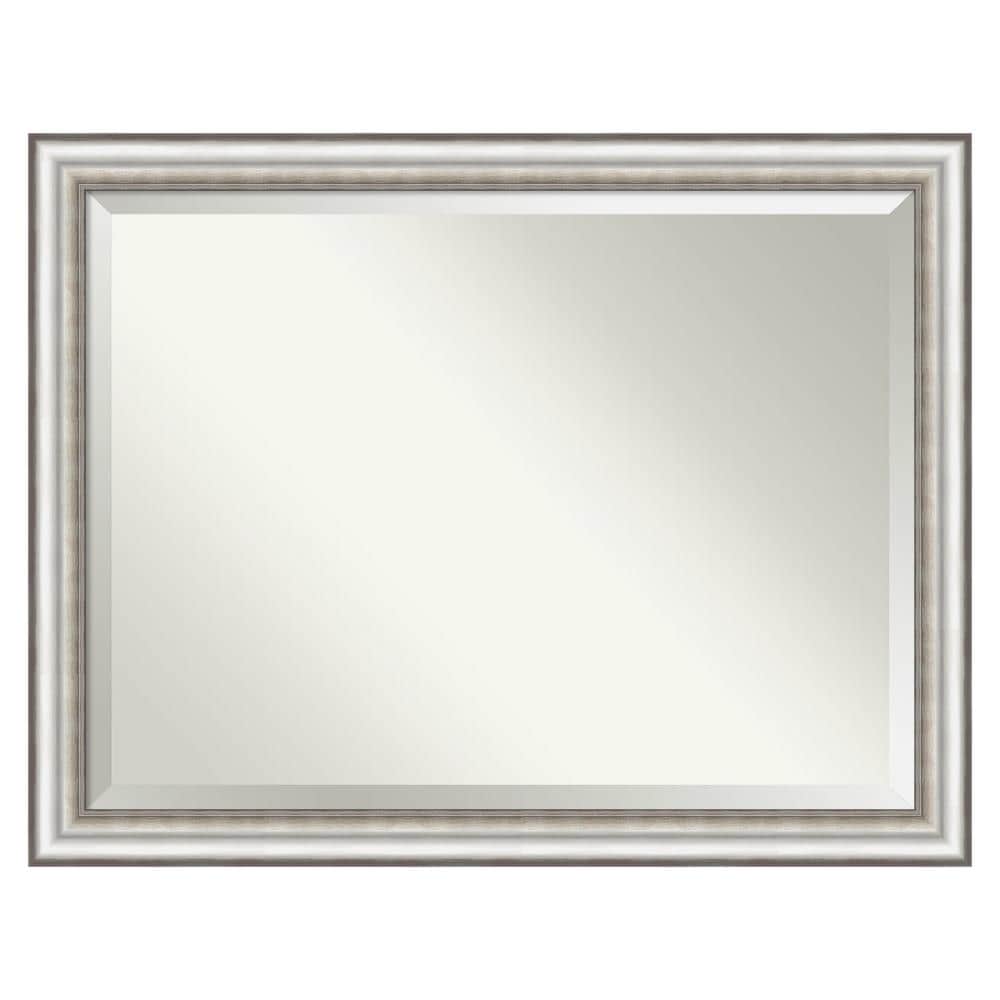 45" x 35" Silver Beveled Rectangular Wall Mirror