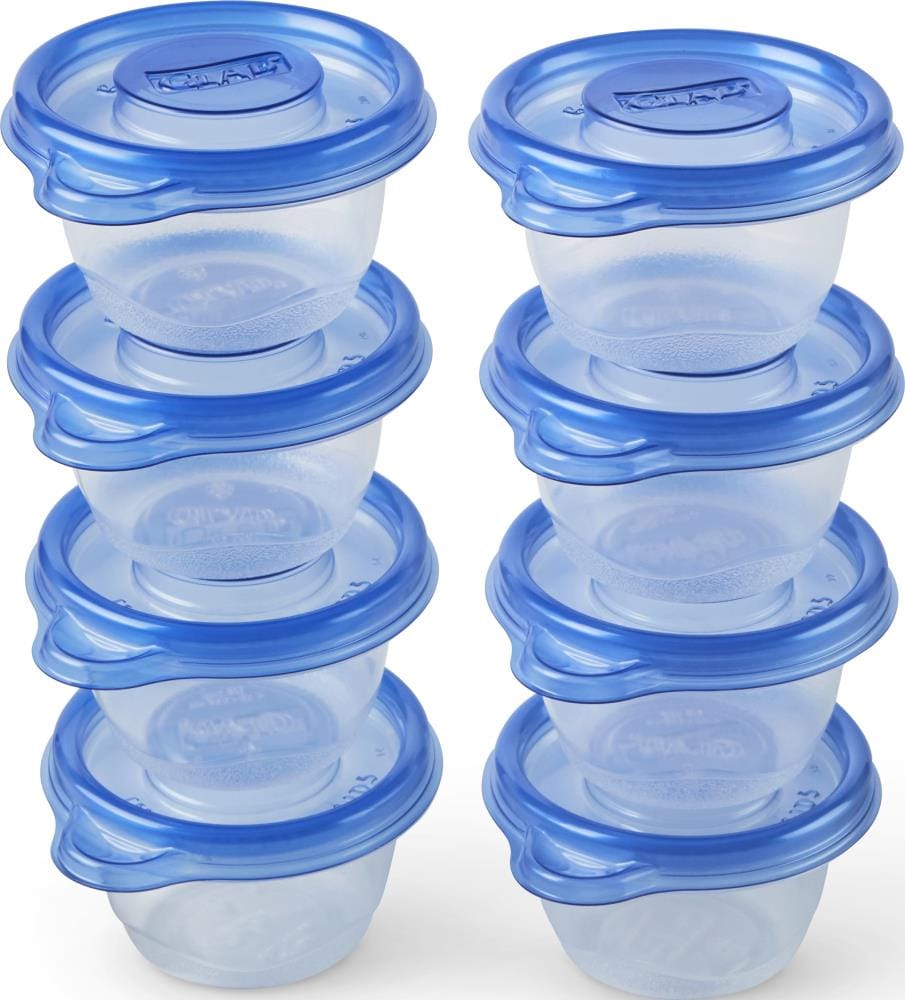 Glad Mini Round Food Storage Containers with Lids - 8 pk - Clear
