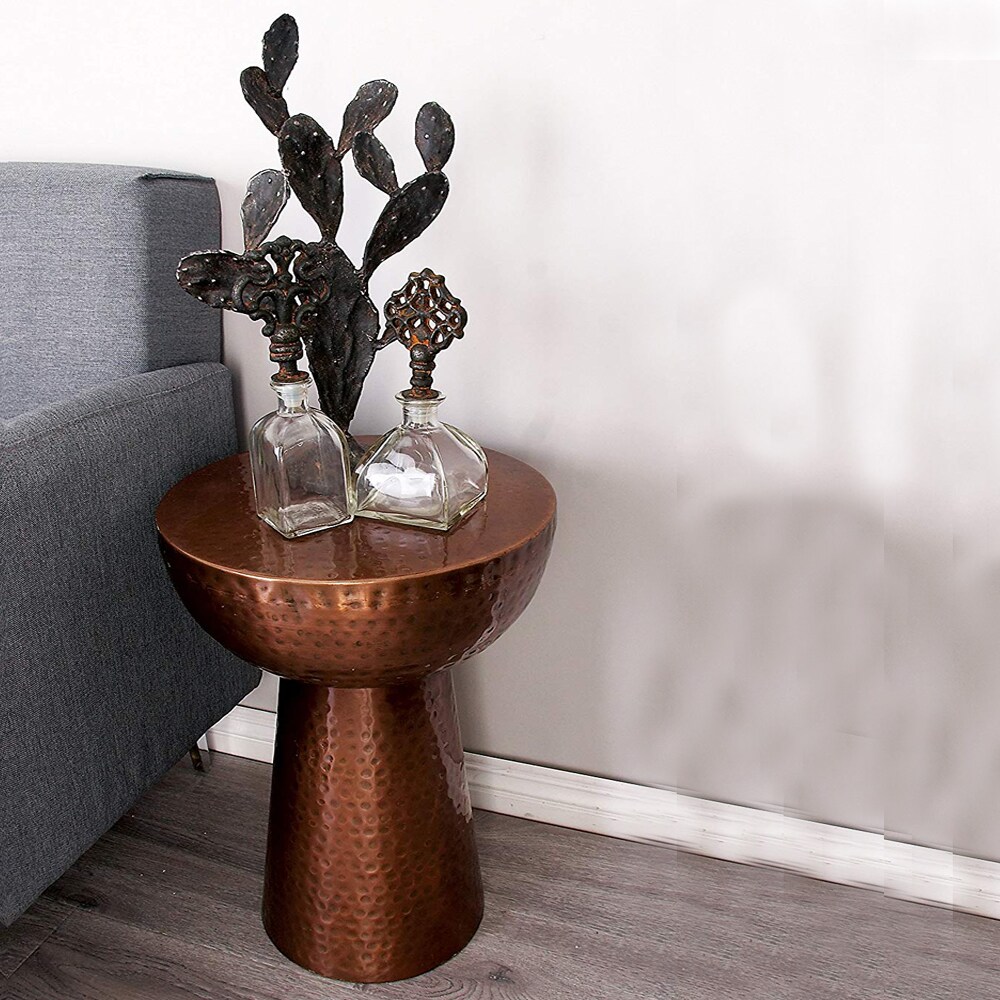 Benzara Bronze Small Bar Stool