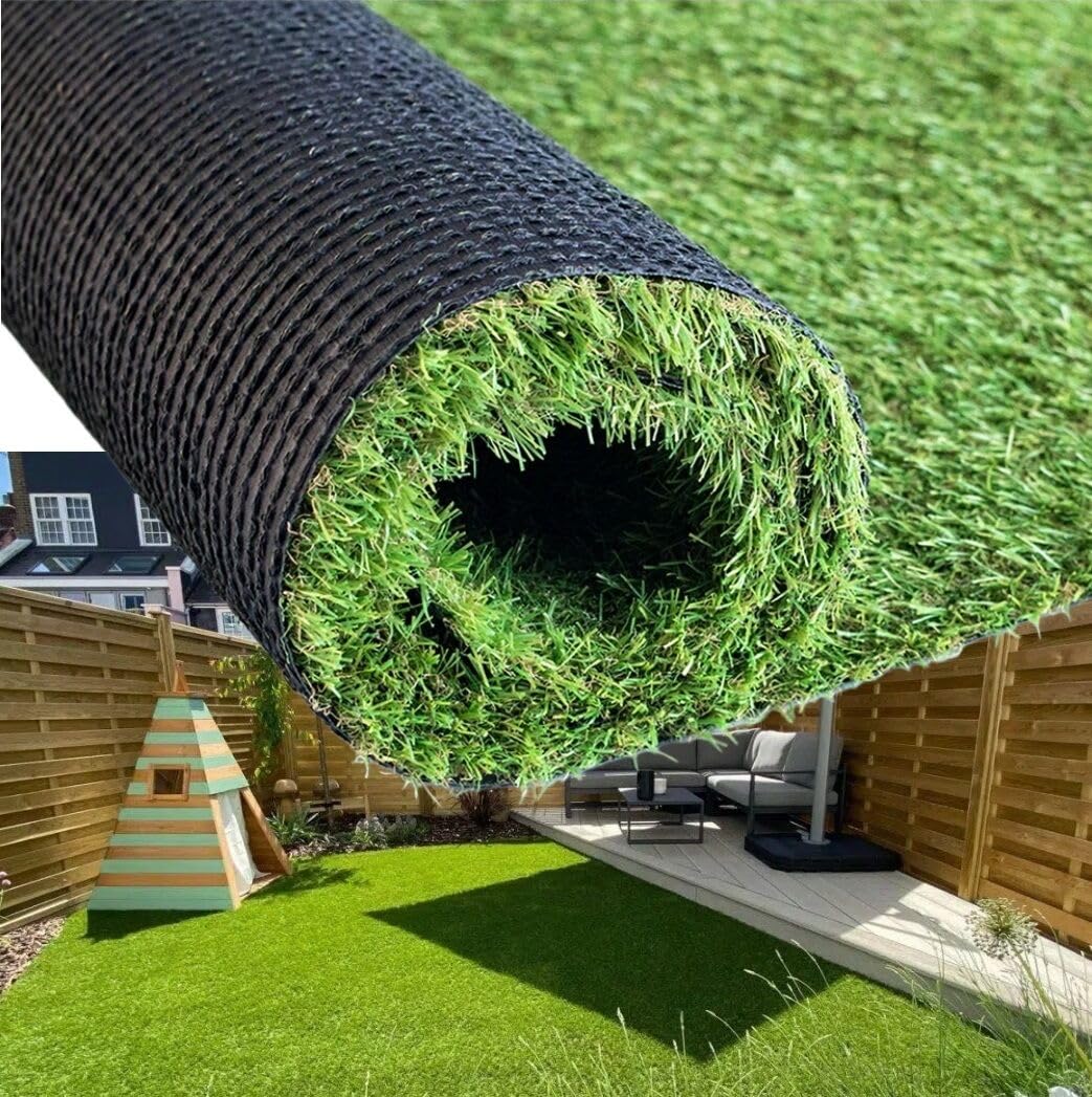 SenQWFa Artificial Turf Synthetic Grass 4 X 6 Feet Fake Faux Grass Rug ...