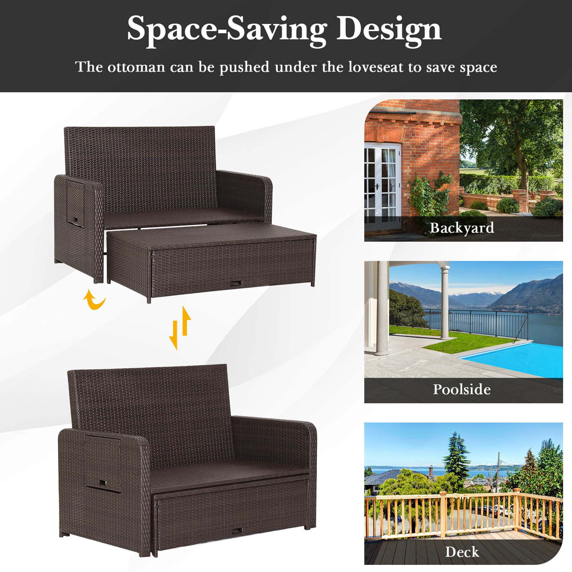 Costway HCST03826 Sofas-Loveseats - View #7