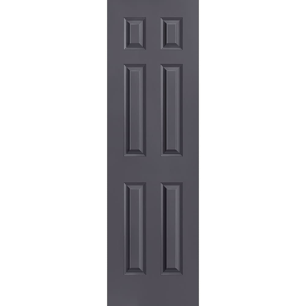 Masonite 1317306 Traditional 24-in x 80-in Slate 6-panel Smooth Solid core Prefinished Molded composite Slab Door