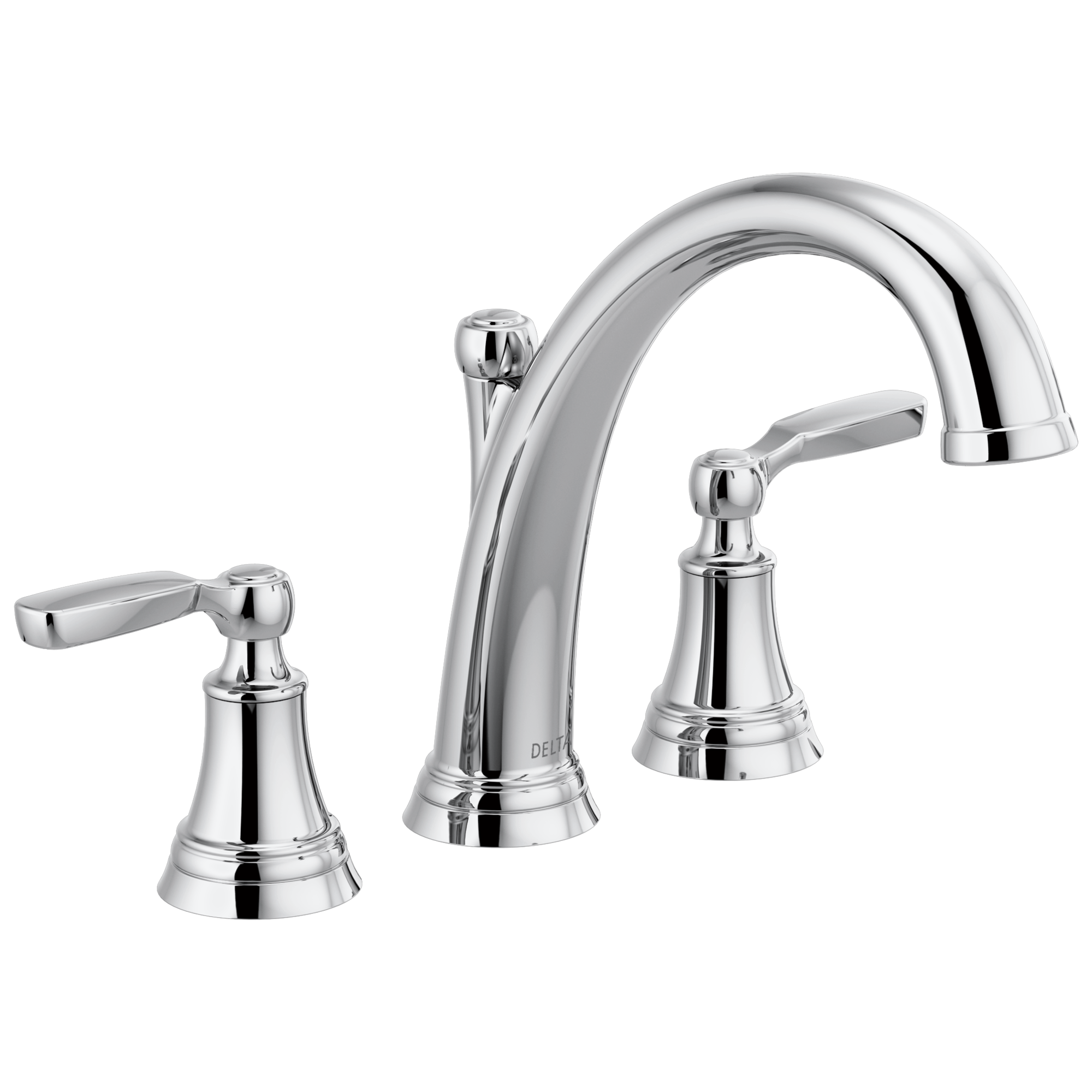 Delta Woodhurst Chrome high quality 2-Handle Residential Deck-Mount Roman Bathtub Faucet