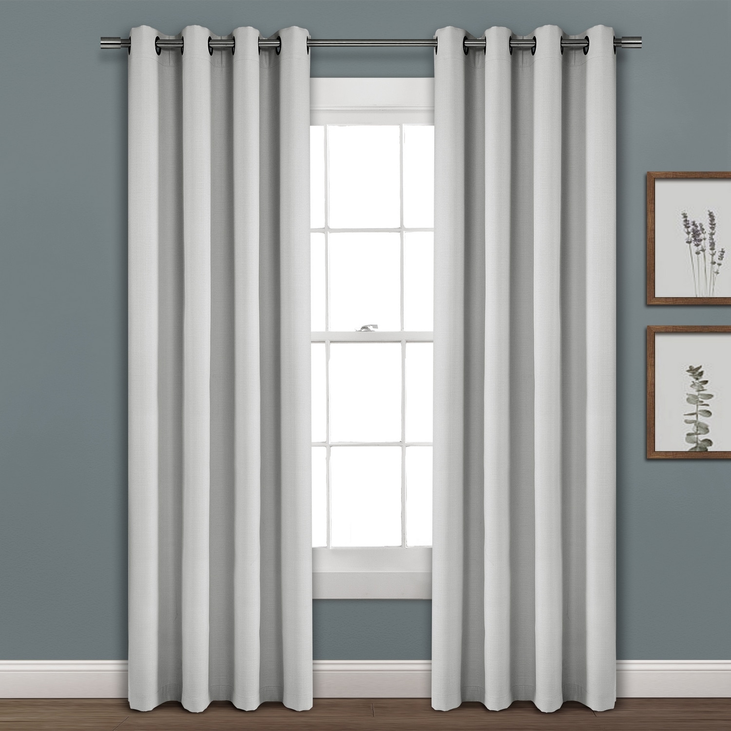 Lush Decor 16T003992 95-Inches Light Gray Blackout Grommet Single curtain panel