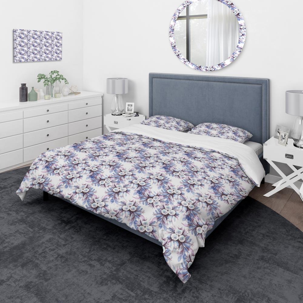 Designart BED17565-K 3 -Piece White King Duvet cover Set