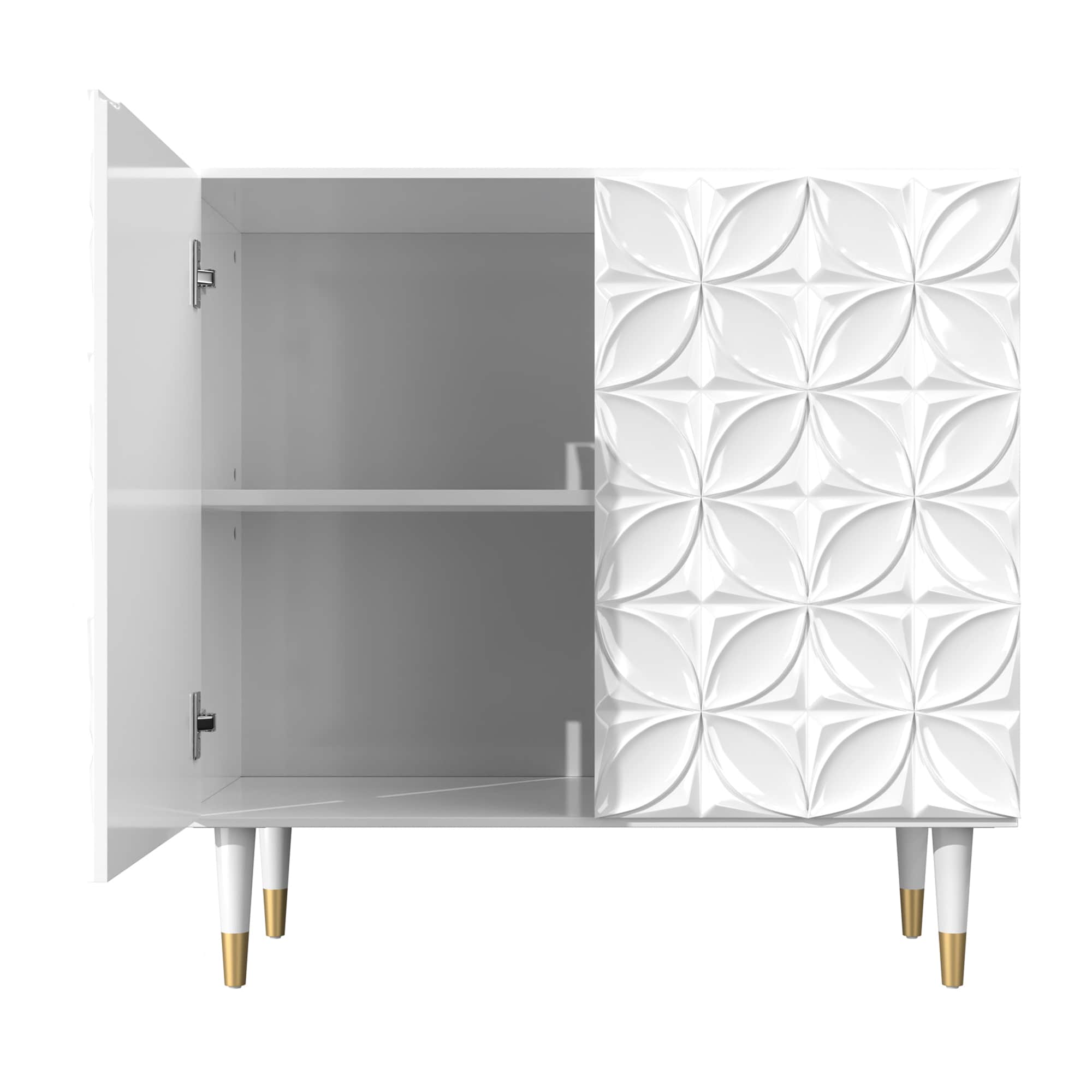 Clihome 15.75-in W x 31-in H Mdf White Freestanding Utility Storage Cabinet