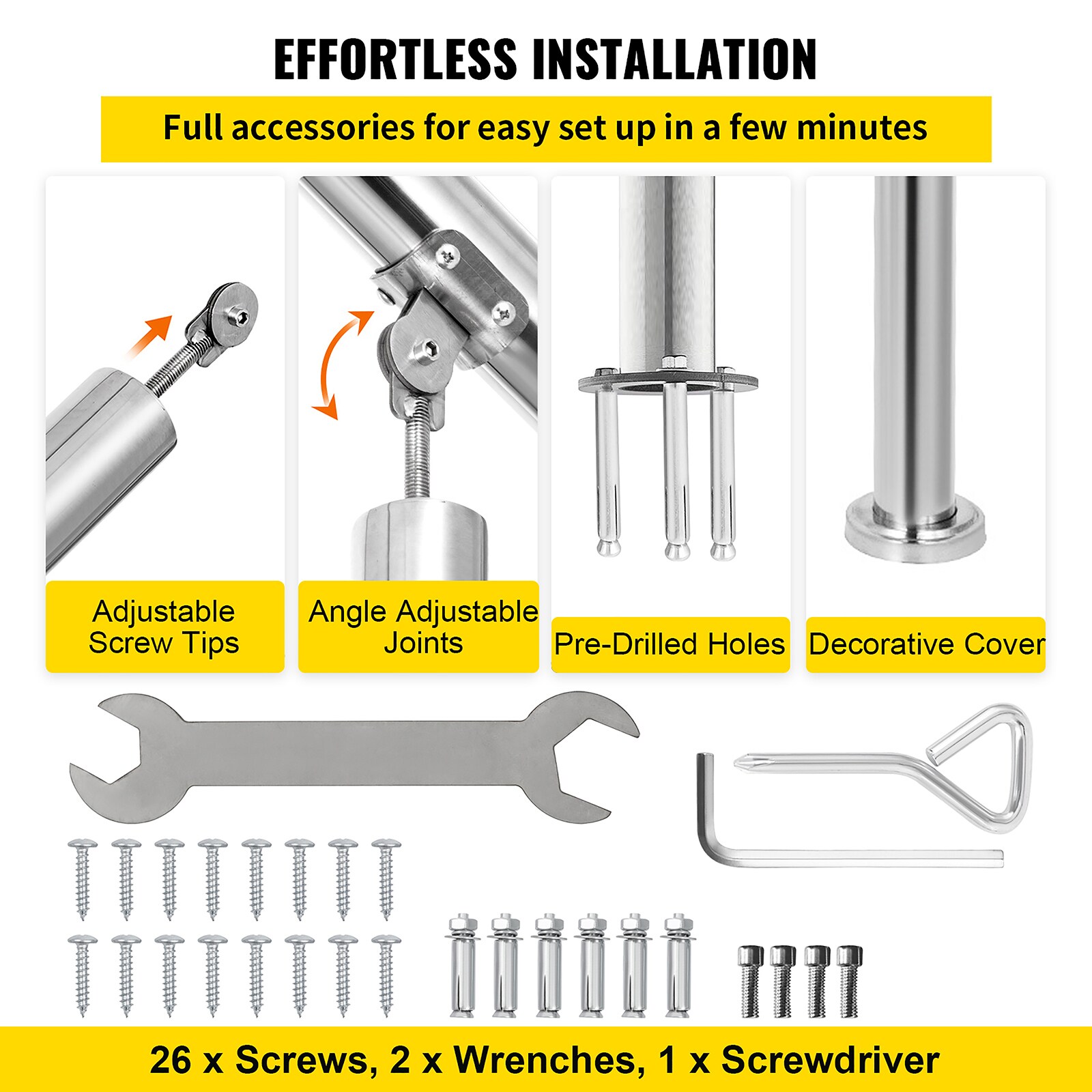 VEVOR BXGLTFS3BDLZ00001V0 Interior-Stairpart-Railing - View #7