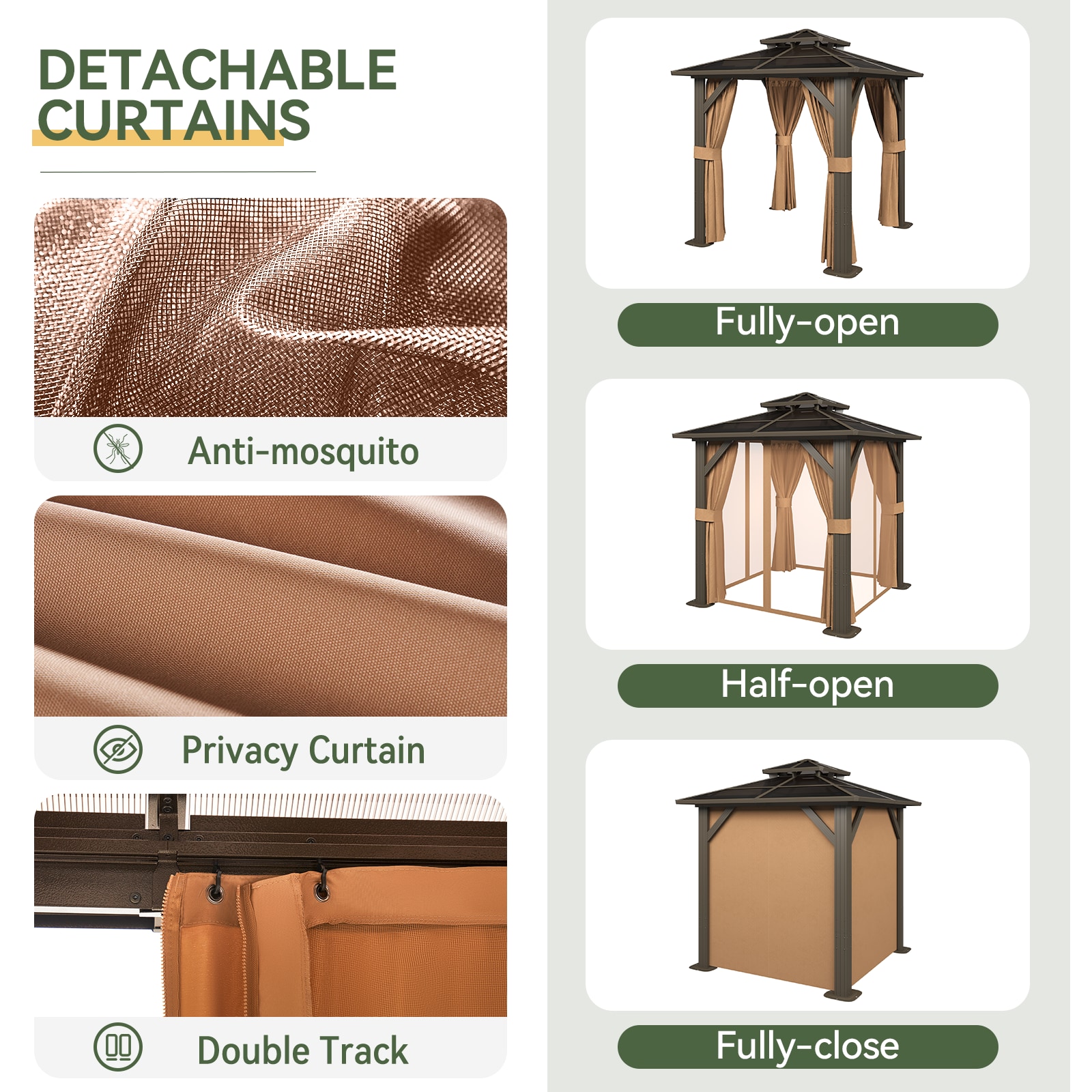 AOXUN AX-401B15 Wood-Resin-Gazebos - View #8