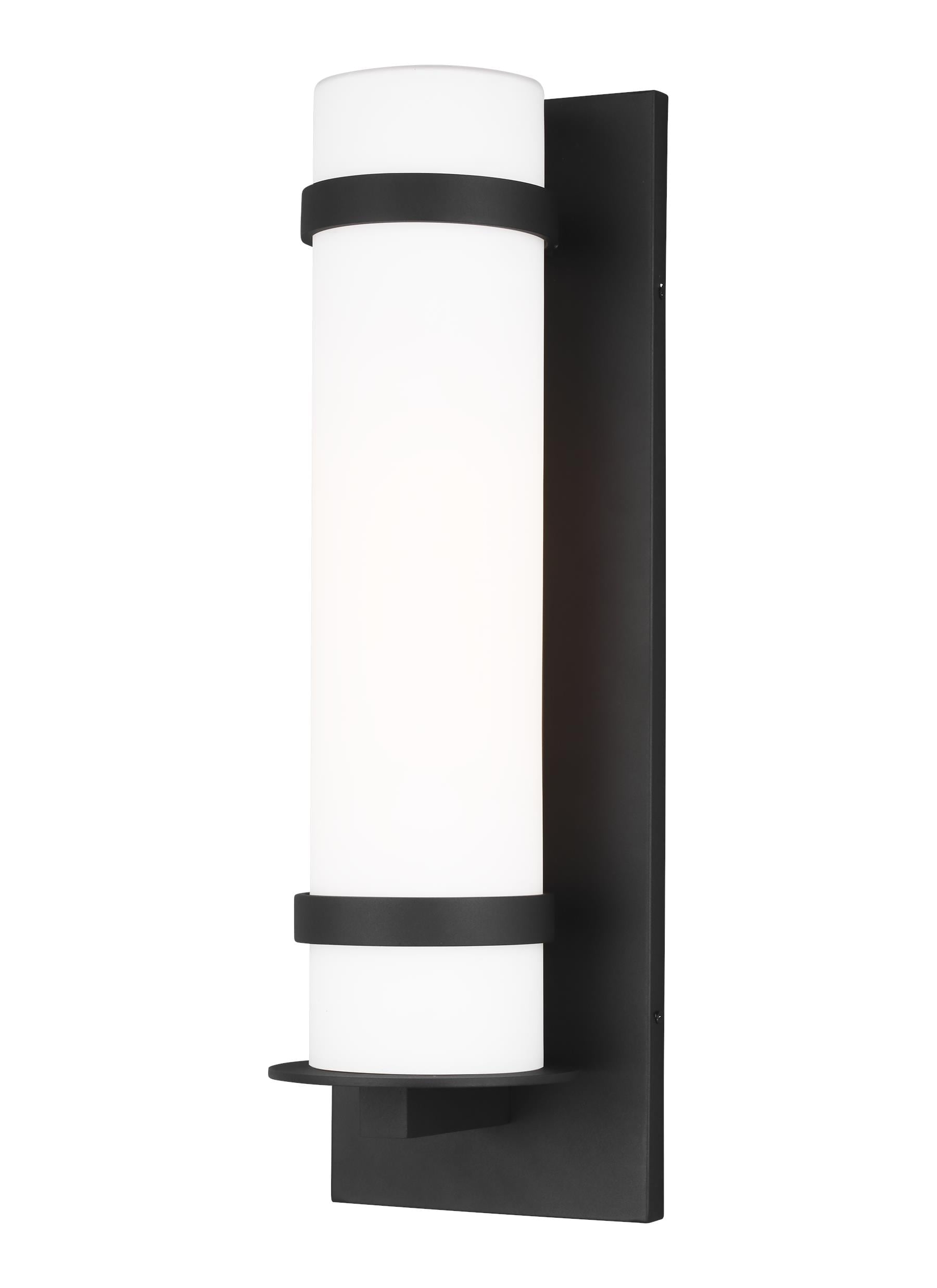 Generation Lighting 8718301EN3-12 Alban 1 -Light 24.63-in H Black Hardwired Outdoor Wall Light