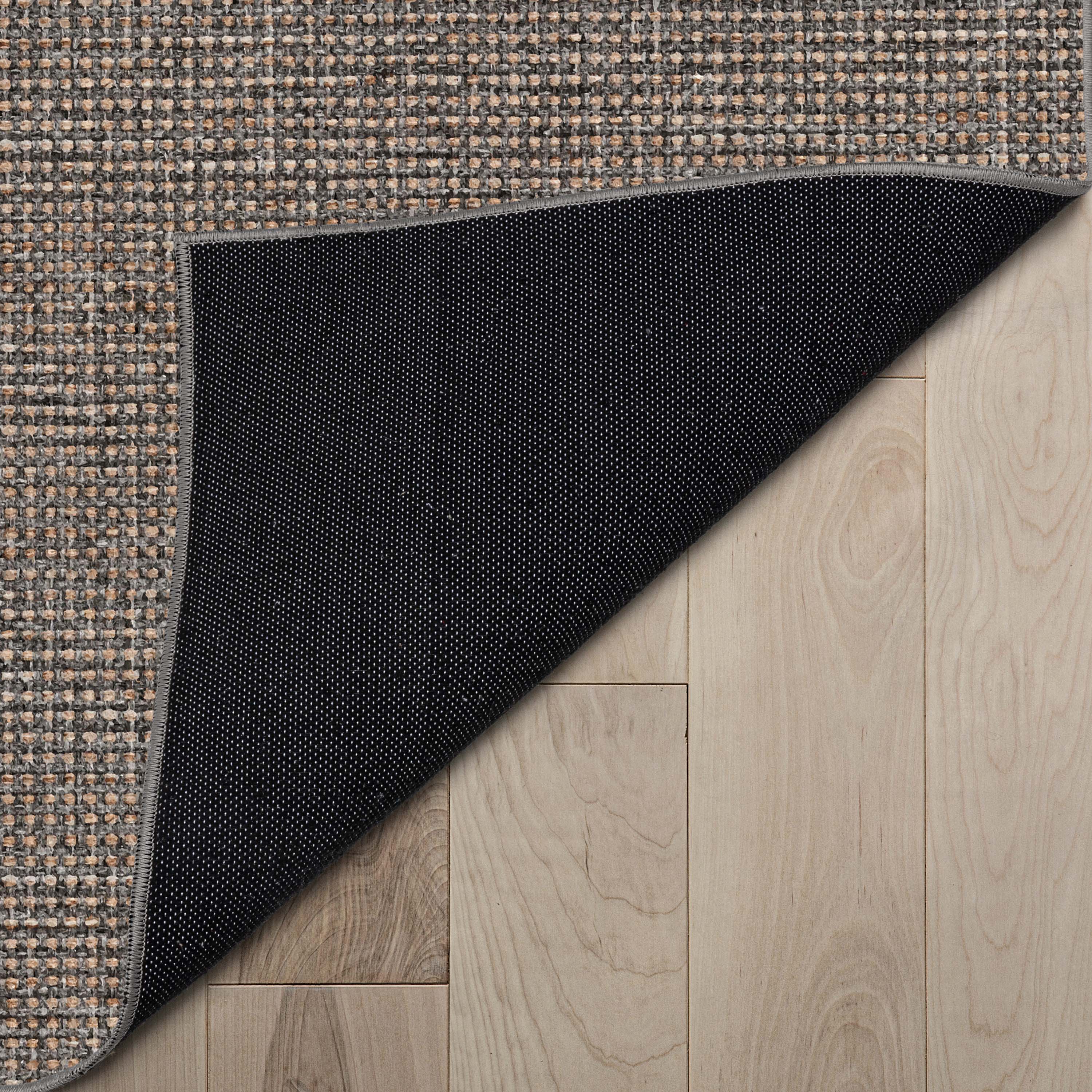 Gray Synthetic Flat Woven Reversible 5' x 7' Area Rug