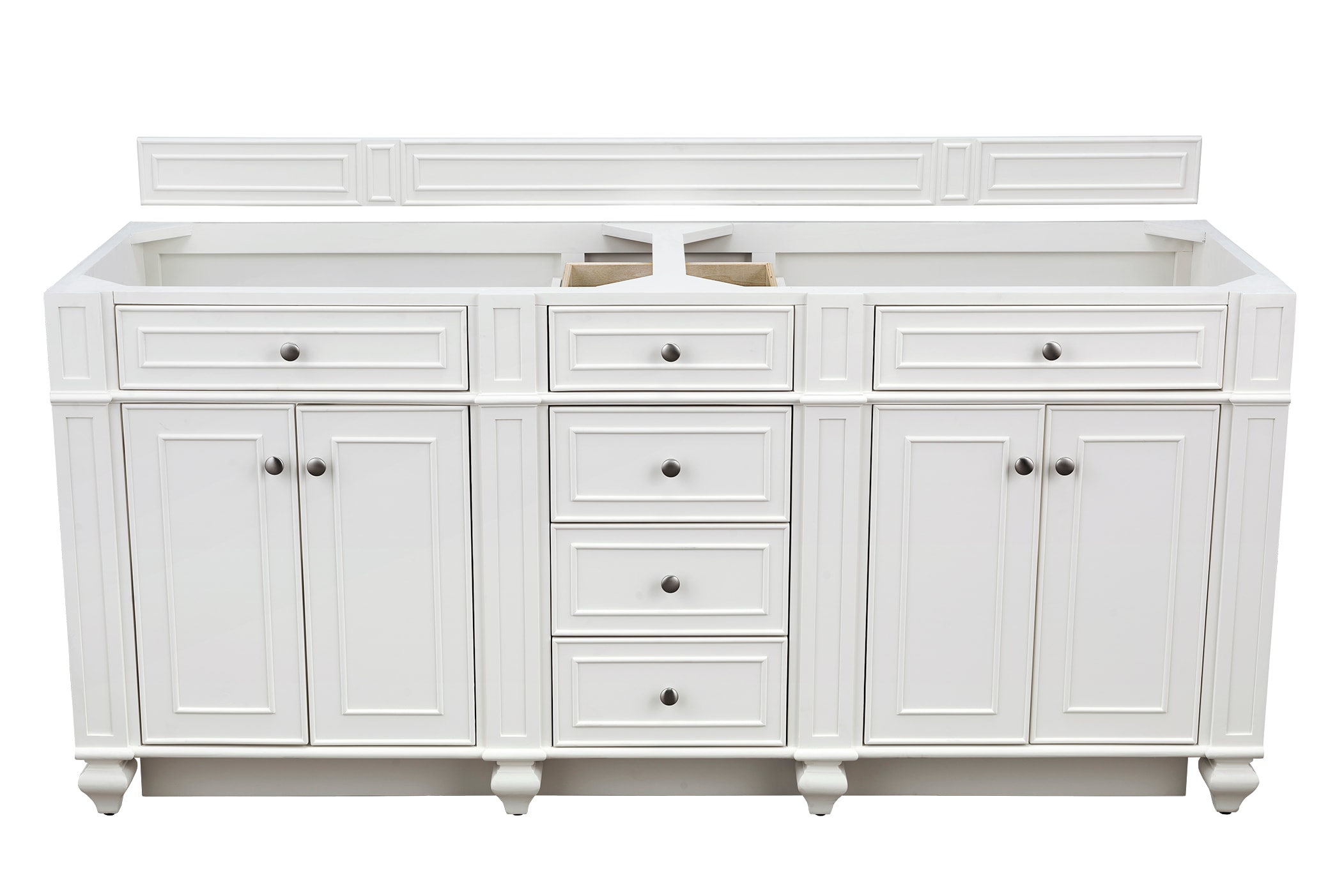 James Martin Vanities 157-V72-BW Bristol 72-in Bright White Bathroom Vanity Base Cabinet without Top