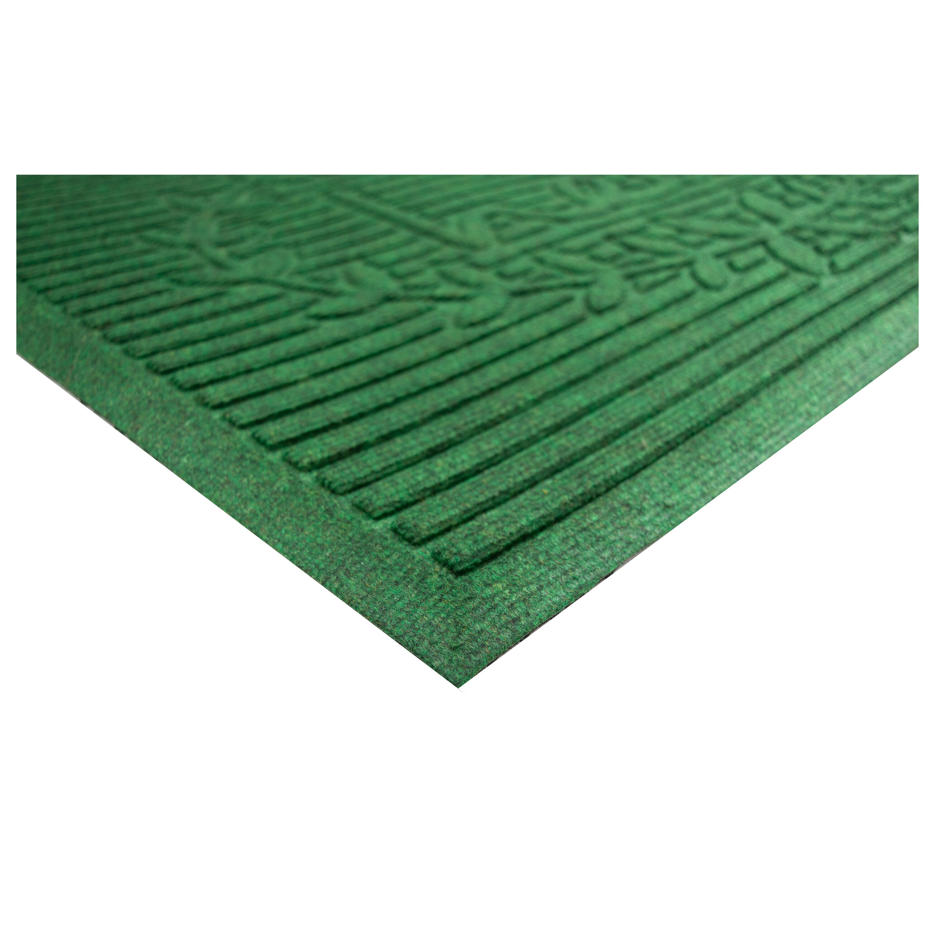 Dark Green Polypropylene Hello Indoor/Outdoor Doormat 24" x 36"