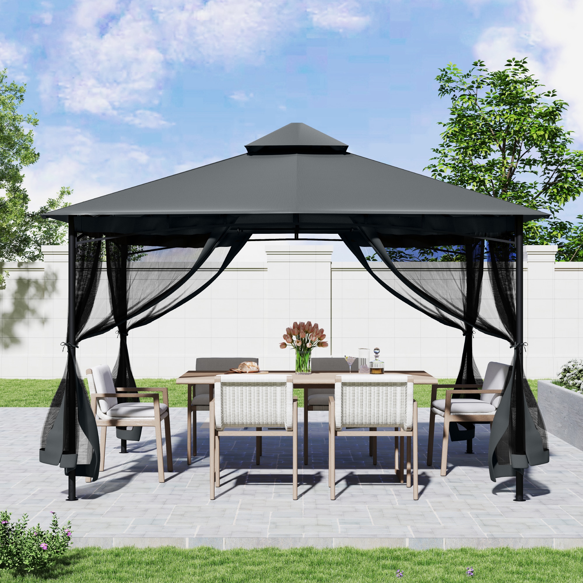  EL-ZPTYJ-1212-H-WL3 Wood-Resin-Gazebos - View #7