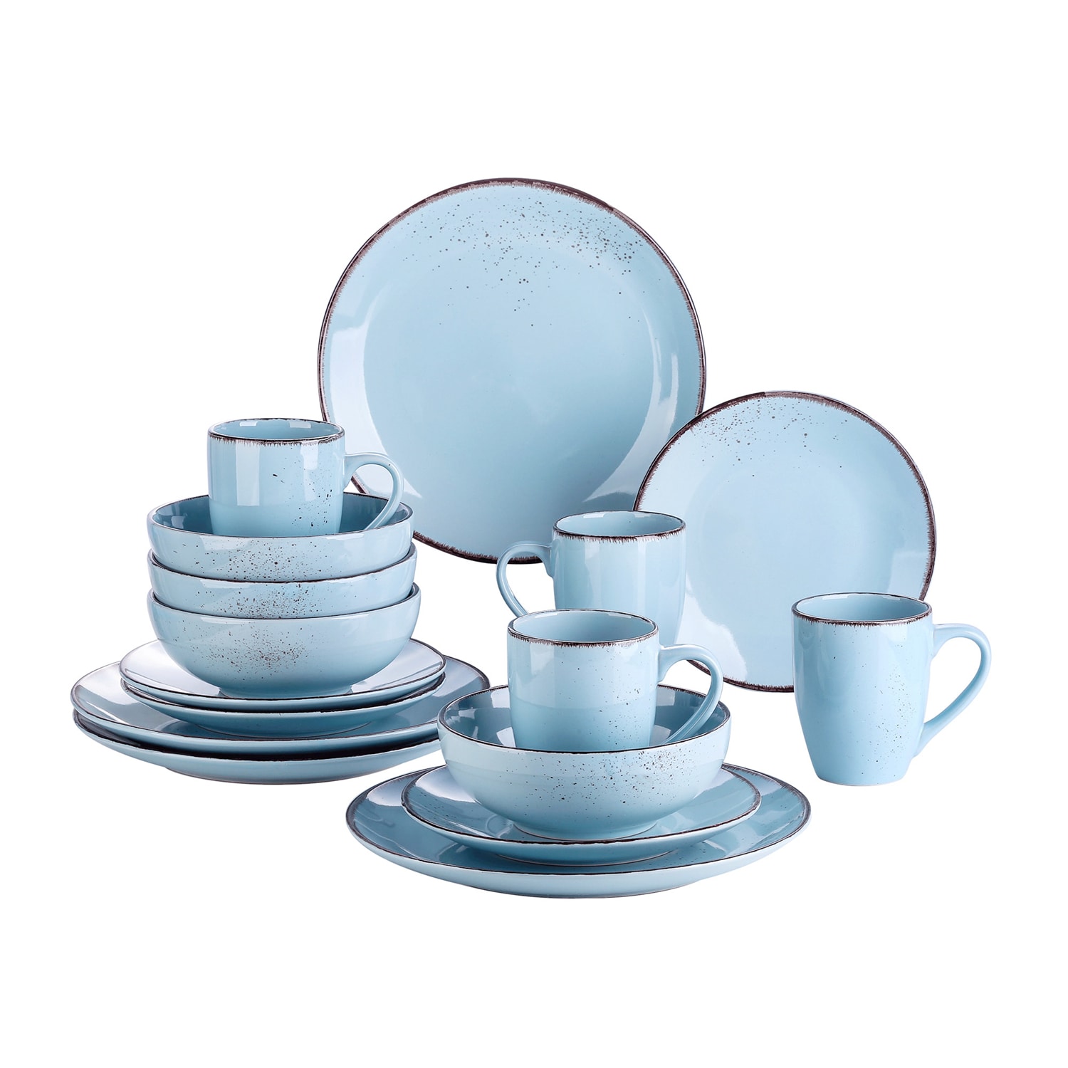 CASAINC VC-NAVIA-3-SL 16-Piece Blue Ceramic Dinnerware