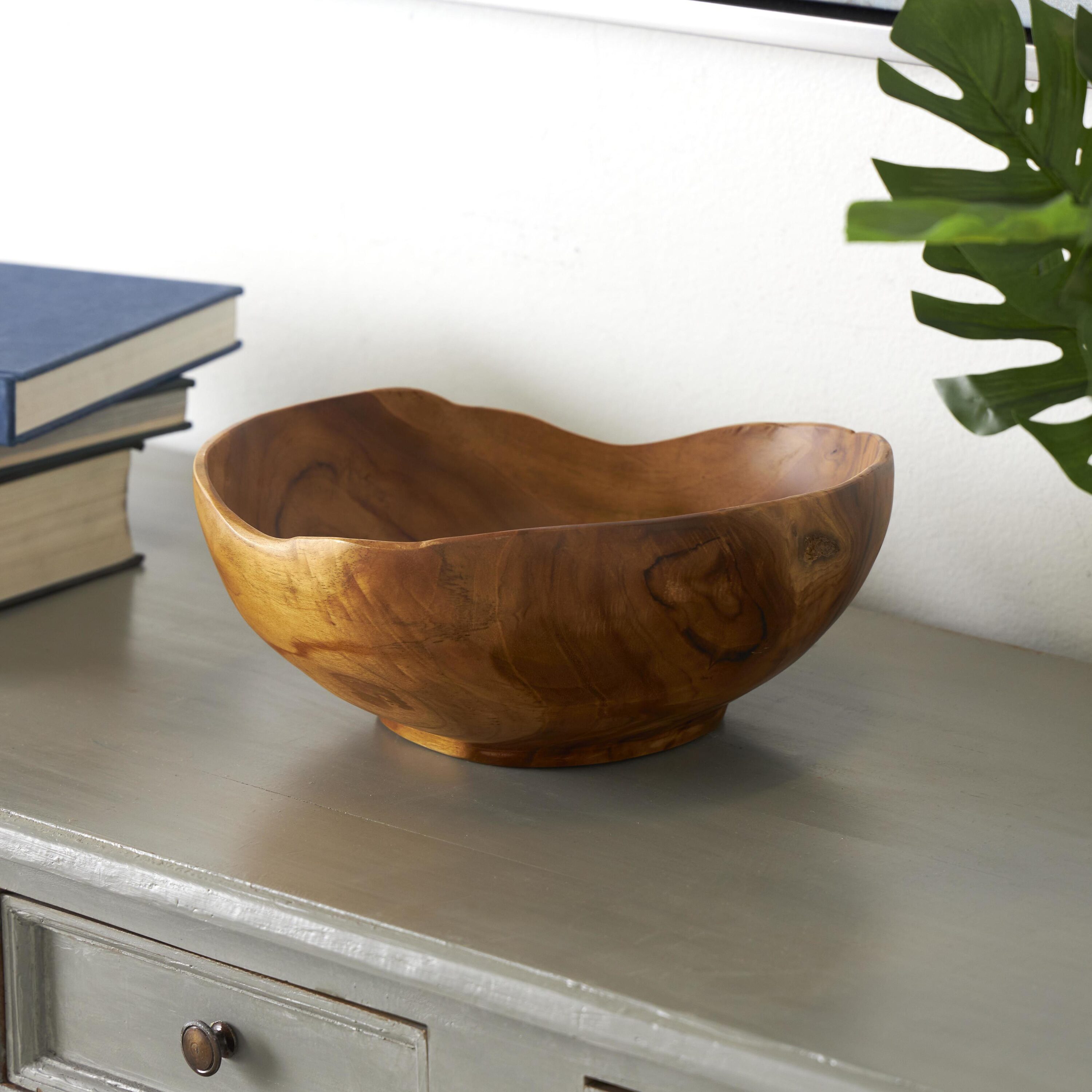 Grayson Lane 820161 Brown Wood Country Decorative bowl