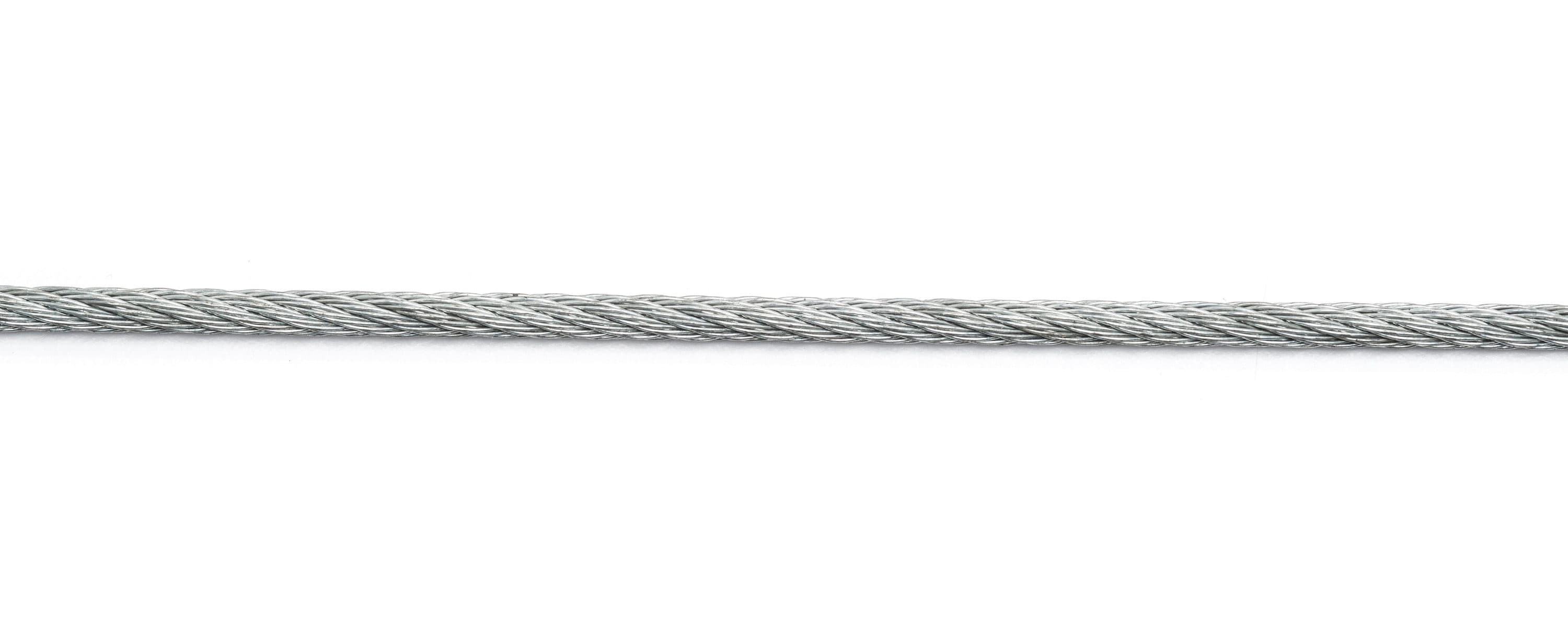 5/16 in. x 20 ft. Galvanized Uncoated Steel Wire Rope with Grab Hooks