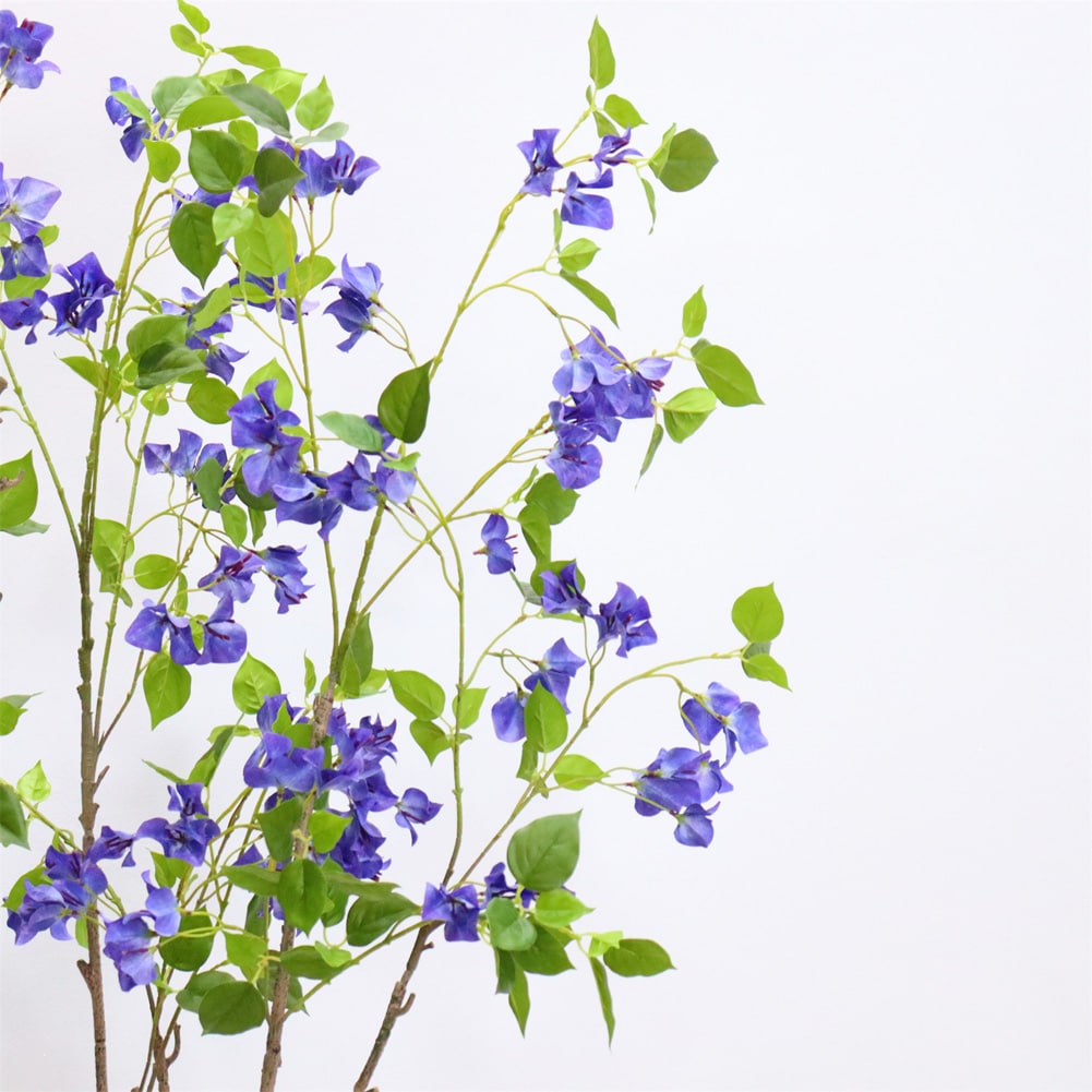 Der Rose WSS11-FQZOL-7CQRBALV Artificial Bougainvillea Tree 5ft Tall Faux Blooming Tree with Flowers and Leaves in Pot Fake Floor Plant for Indoor Outdoor Home Office Decor Rose Red