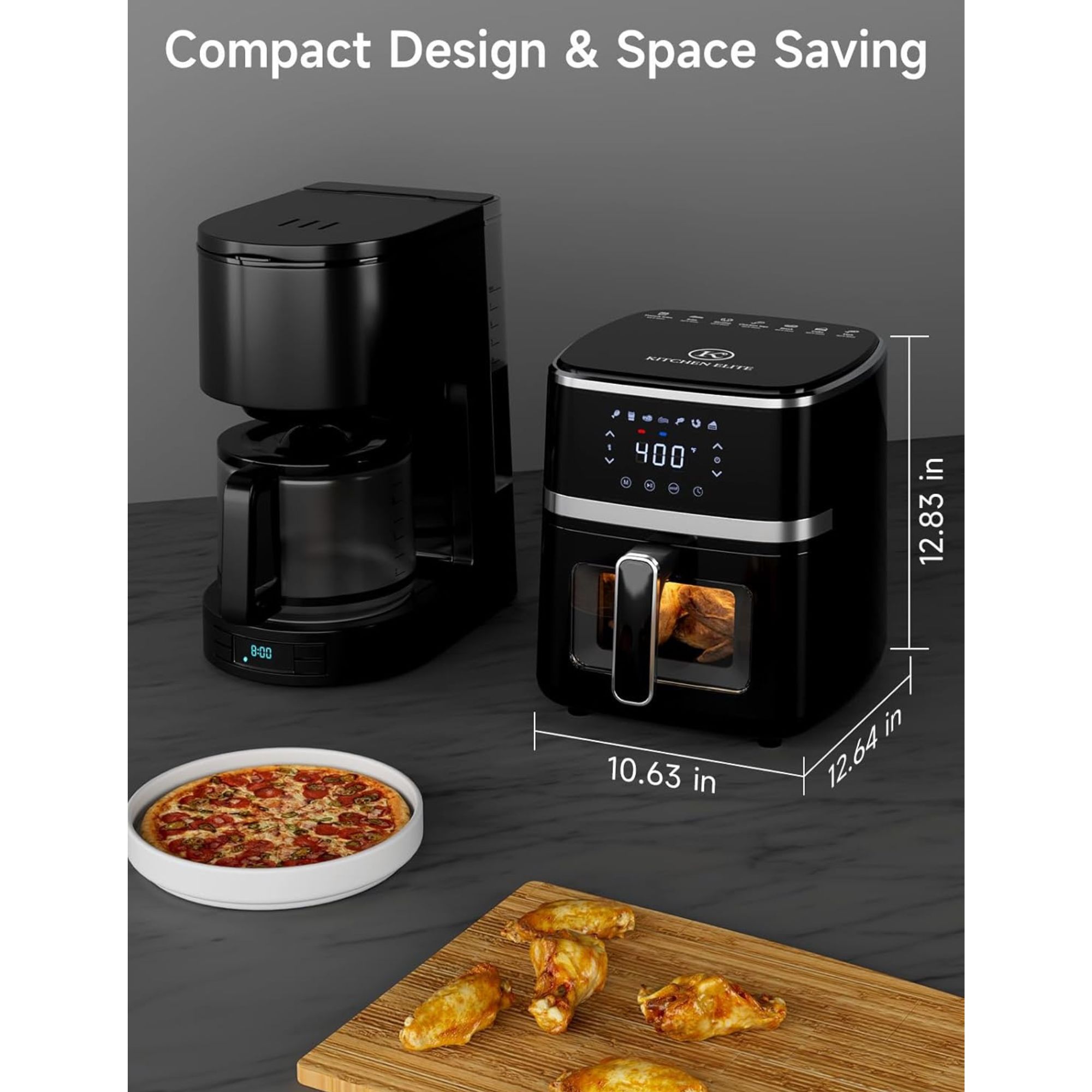 Kitchen Elite KE-AF-100-528QT-BKW- b050573 - View #2