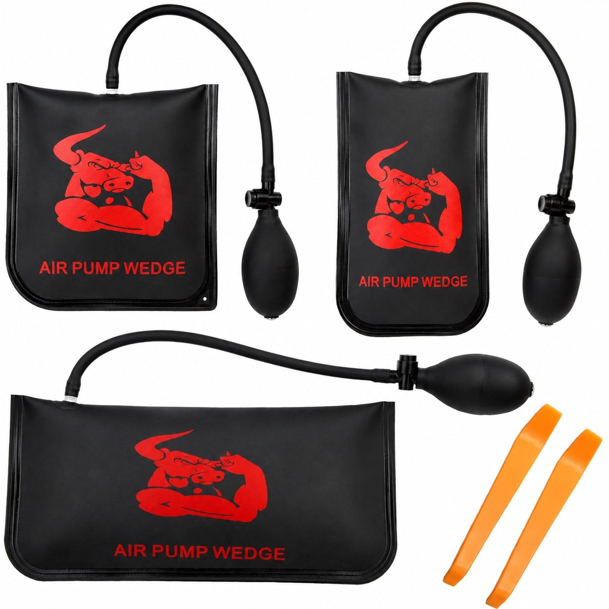 Etokfoks  Commercial Air Wedge Bag Pump Leveling Kit 3 Piece Set with Pry Tools for Furniture Appliances