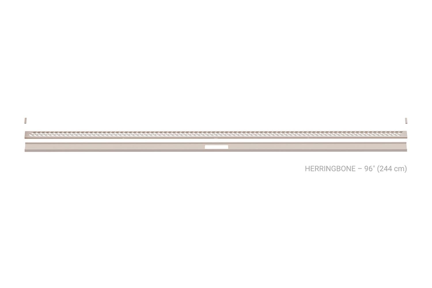 Schluter Systems - Kerdi-Line-Vario 96-in Grate Herringbone Ivory
