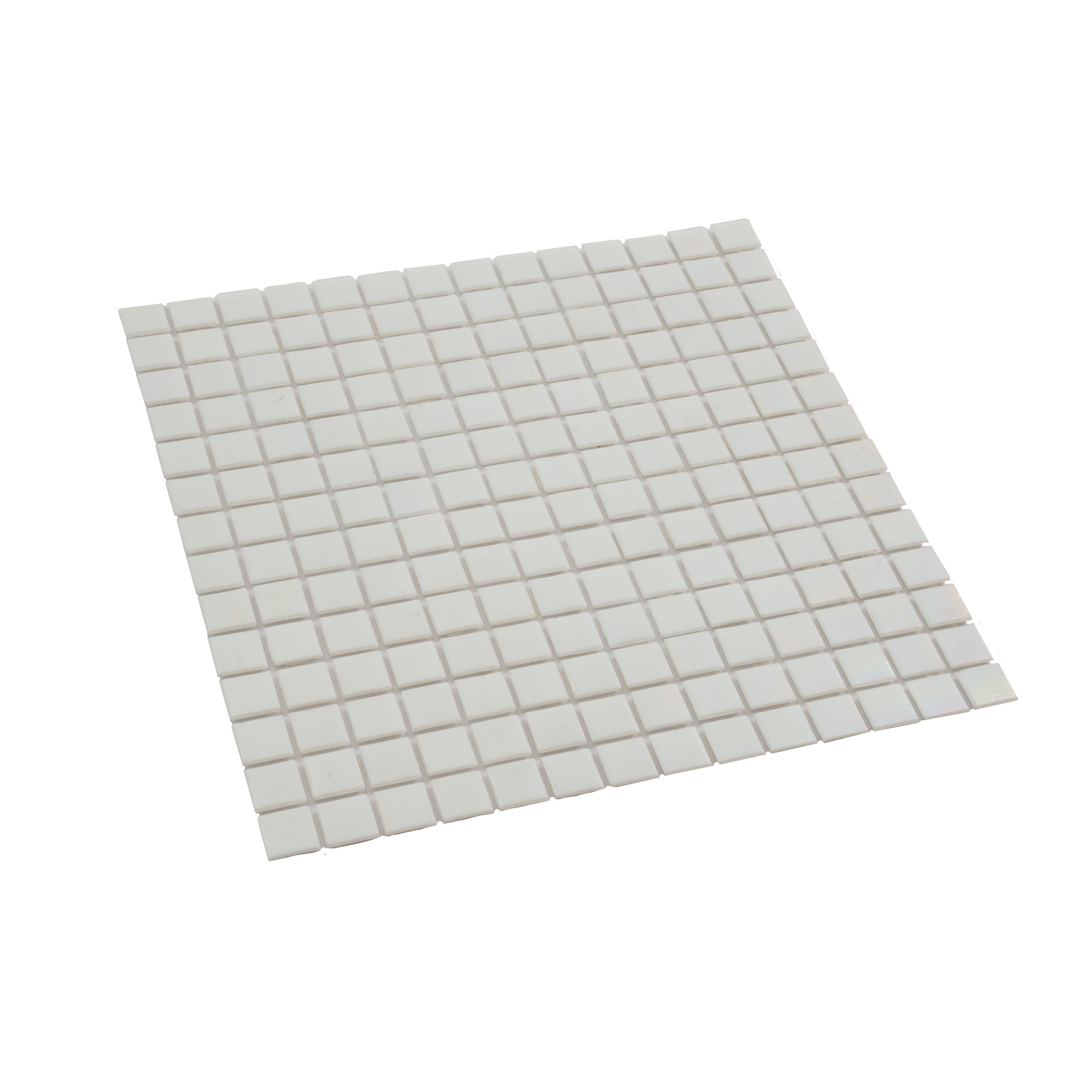 Nacreous 12" x 12" Iridescent White Glass Mosaic Tile