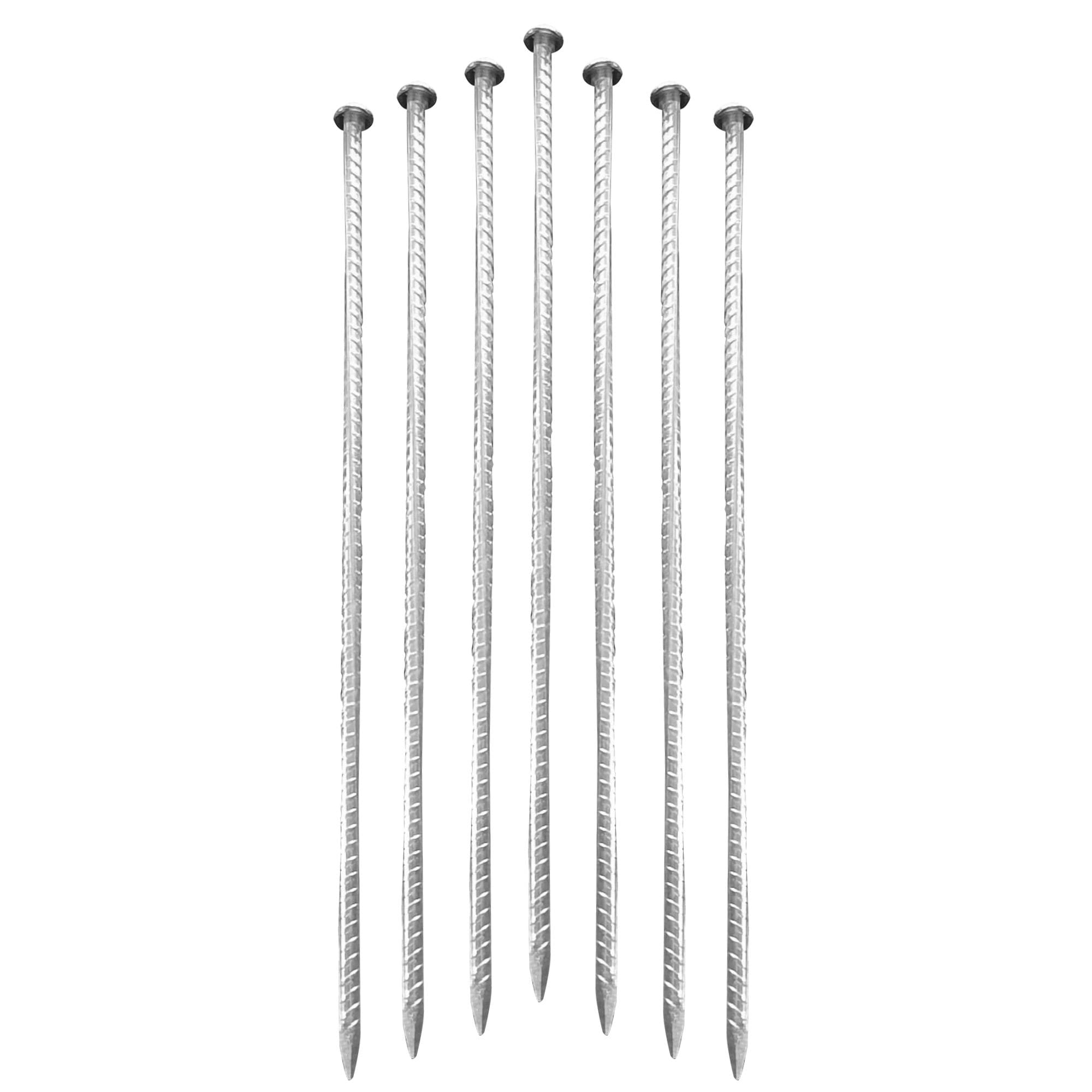 Wudkey Threaded Steel Ground Screws 8PC 12inch