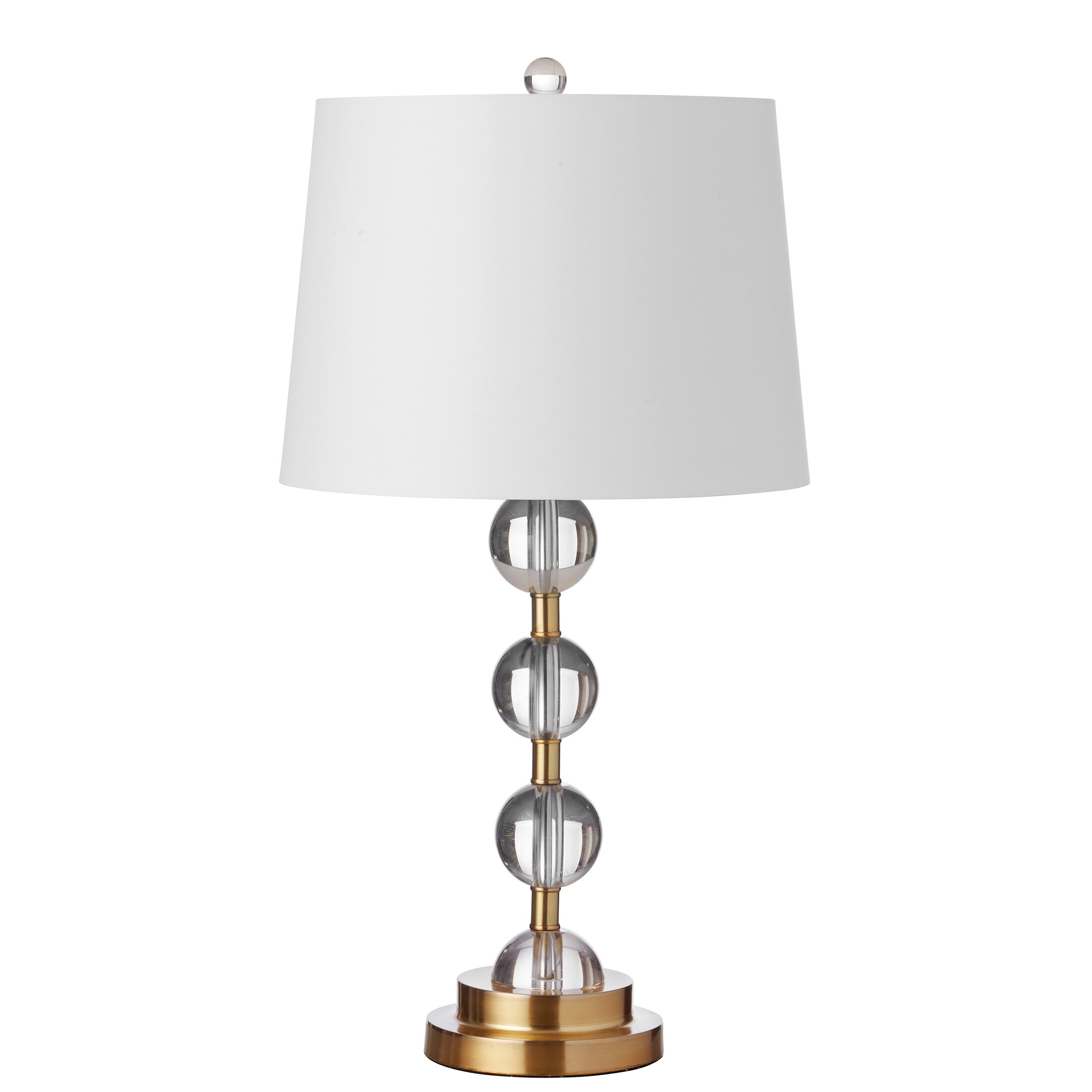 Dainolite C182T-AGB Crystal 26-Inches Clear Rotary socket Buffet Table Lamp with Fabric Shade