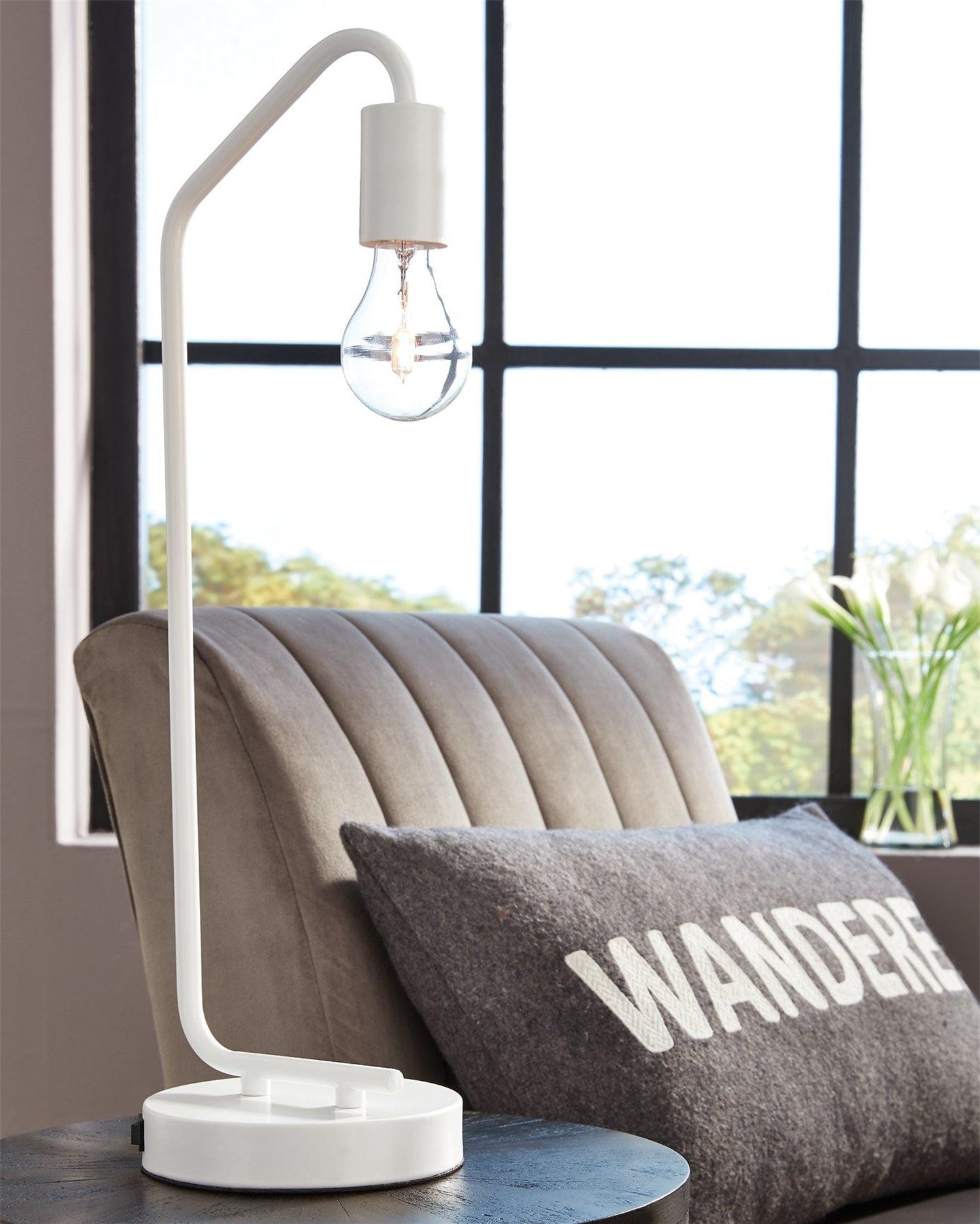 DEELIGHT B0346LJW0943-ZY Table Lamp White On/Off Switch Table Lamp with No Shade