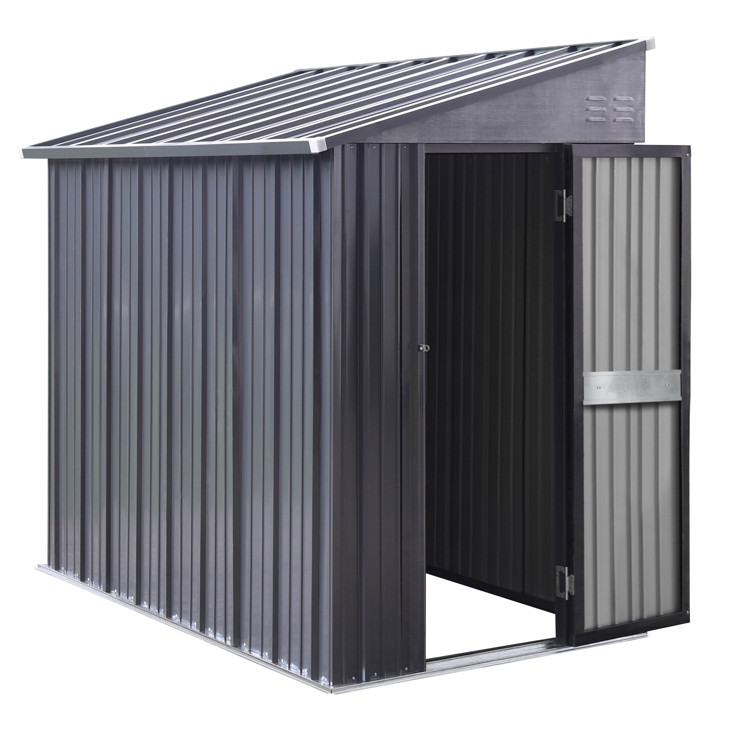VEIKOUS 4-ft x 8-ft lean-to Galvanized Steel Storage Shed in the Metal  Storage Sheds department at