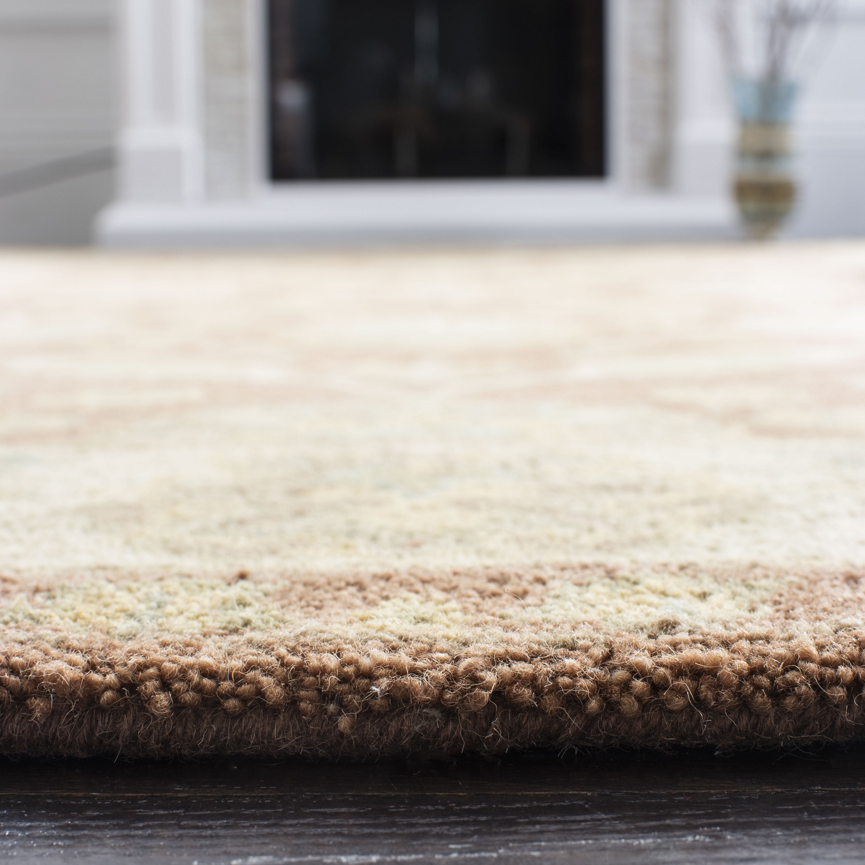 Handmade Brown and Taupe Wool Runner Rug