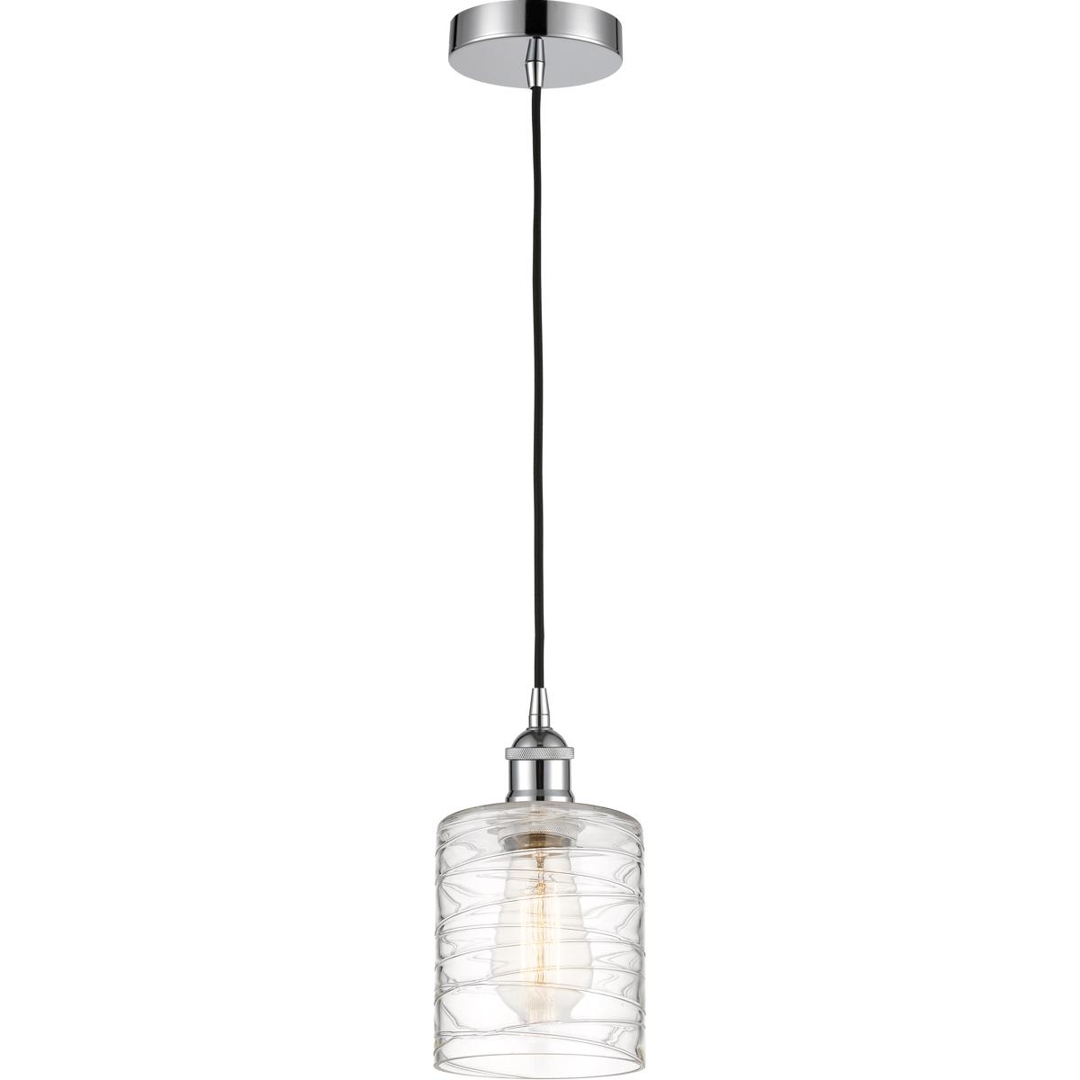 Innovations Lighting -  616-1P-PC-G1113 Ballston Cobbleskill Mini Pendant Polished Chrome