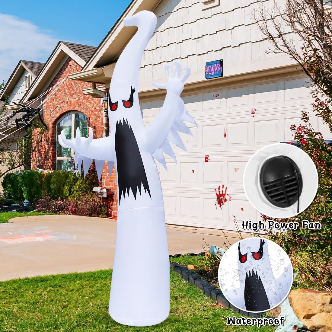 GOOSH 6 FT Colorful Dimming Ghost Halloween Inflatable - Outdoor ...