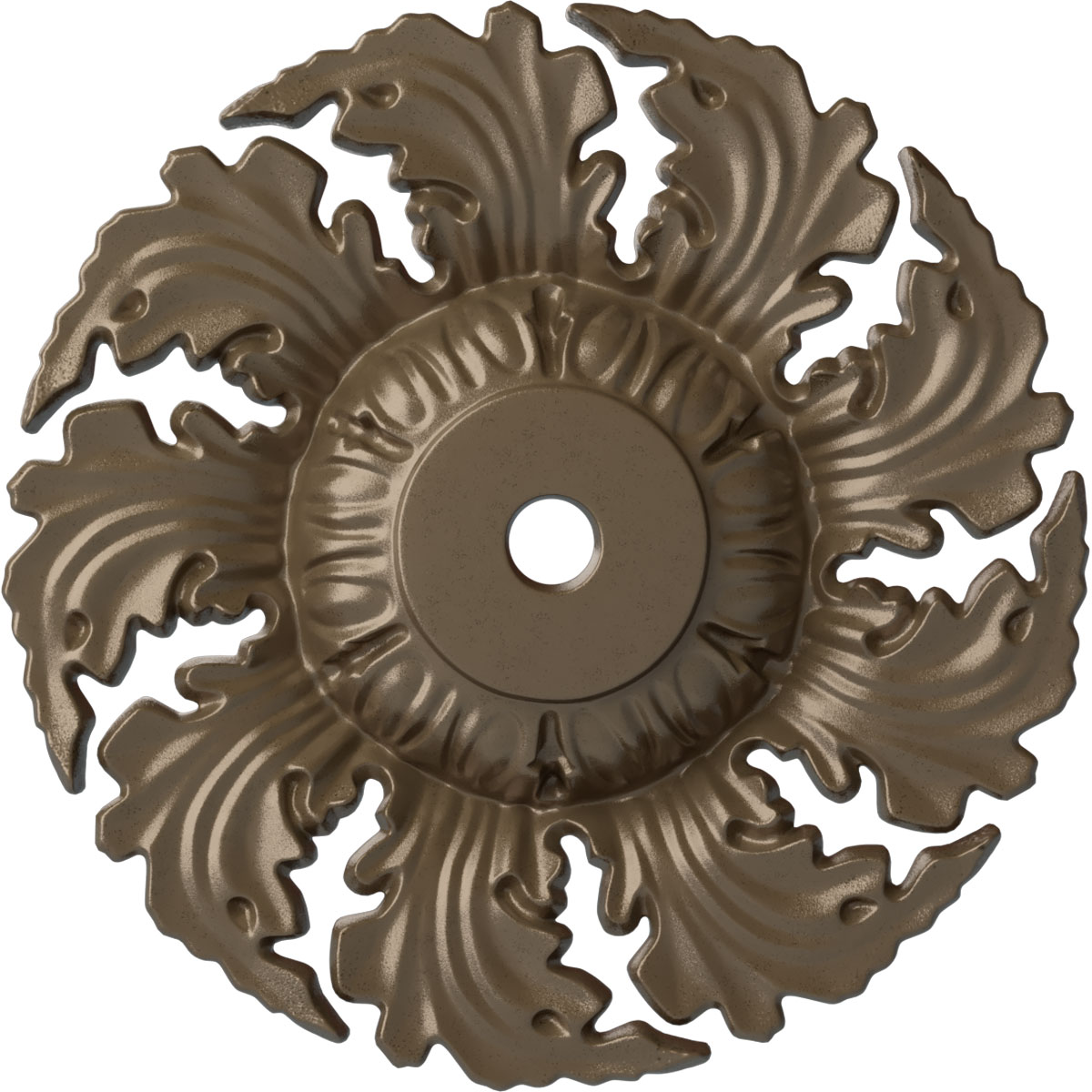 Ekena Millwork CM14NEWSS Needham 14.625-in W x 14.625-in L Painted Warm Silver Polyurethane Whole Ceiling Medallion