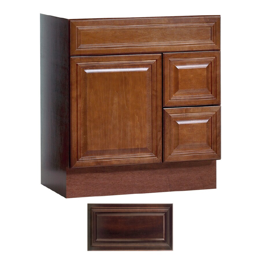 Insignia NR30VR-JAV Ridgefield 30-in Java Bathroom Vanity Base Cabinet without Top