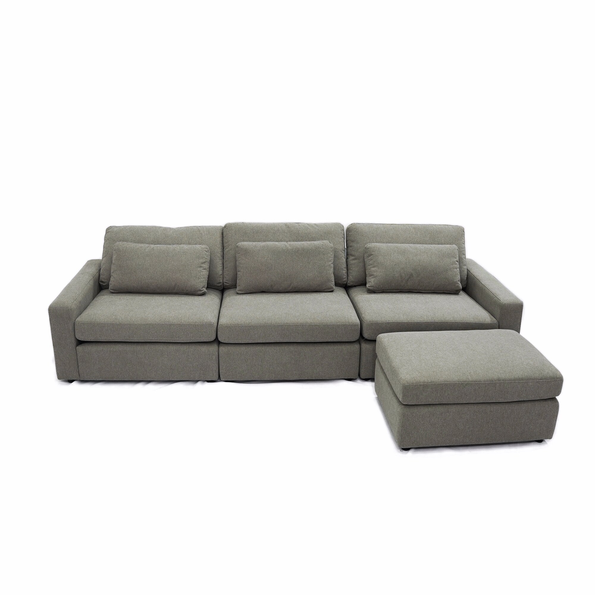 Leisure Made 409123-68 Walden 113.75-in W Casual Warm Gray/Brown 3-seater Sectional