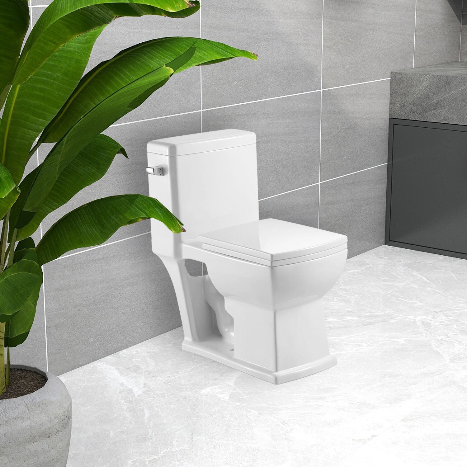 Maincraft White Elongated Standard Height WaterSense Toilet