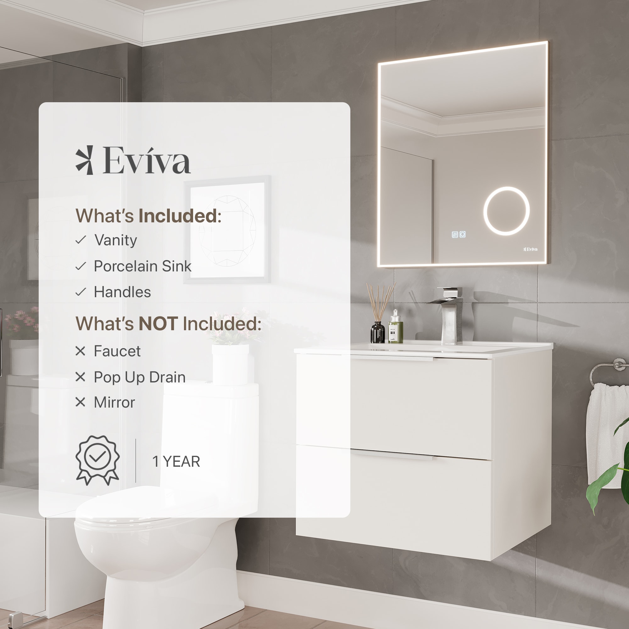 Eviva EVVN523-24WH Bath-Vanity-Combo - View #10