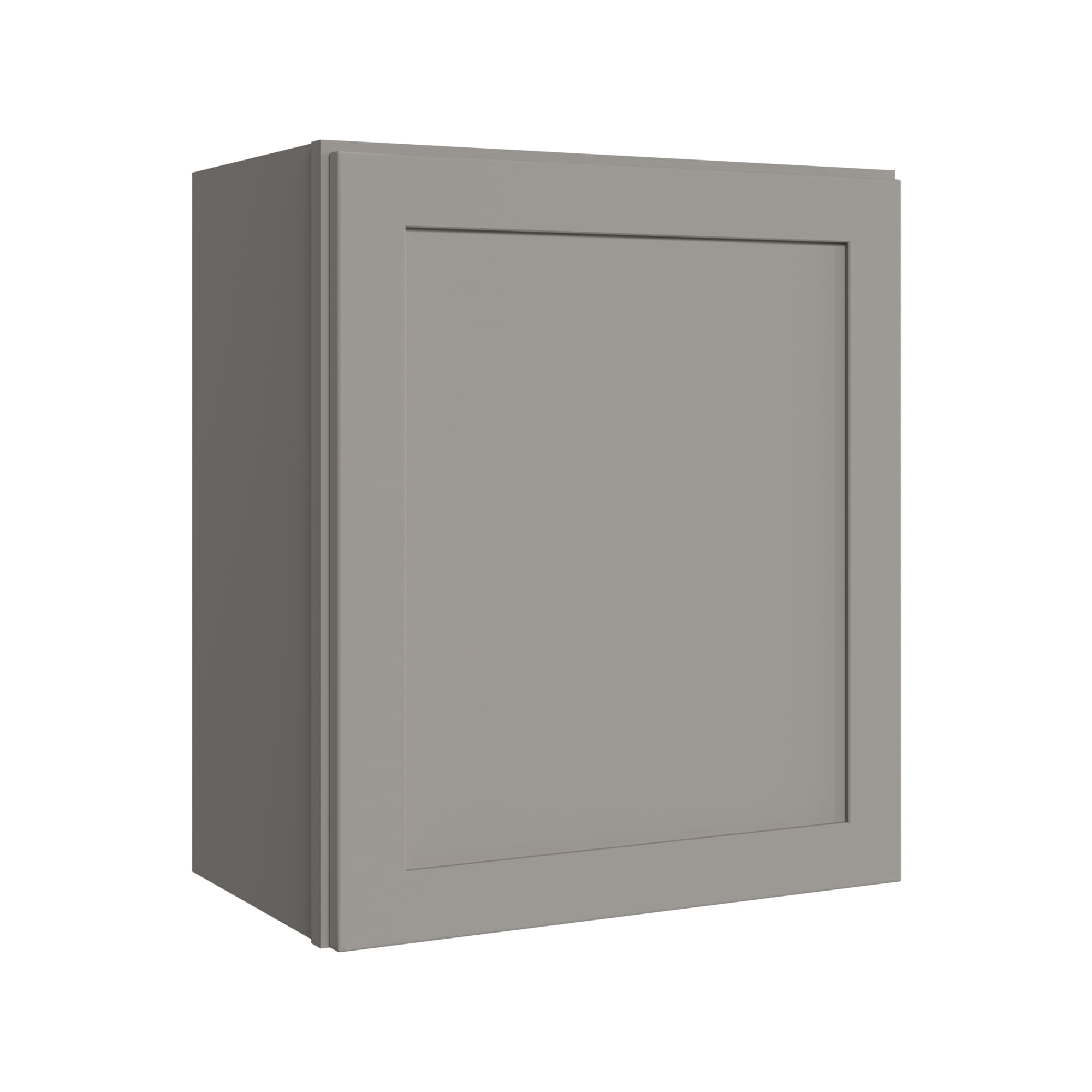 KraftMaid Momentum W2124RG81 Deveron 21-in W x 24-in H x 12-in D Pebble Grey Wall Fully assembled Plywood Cabinet (Recessed Panel Shaker)
