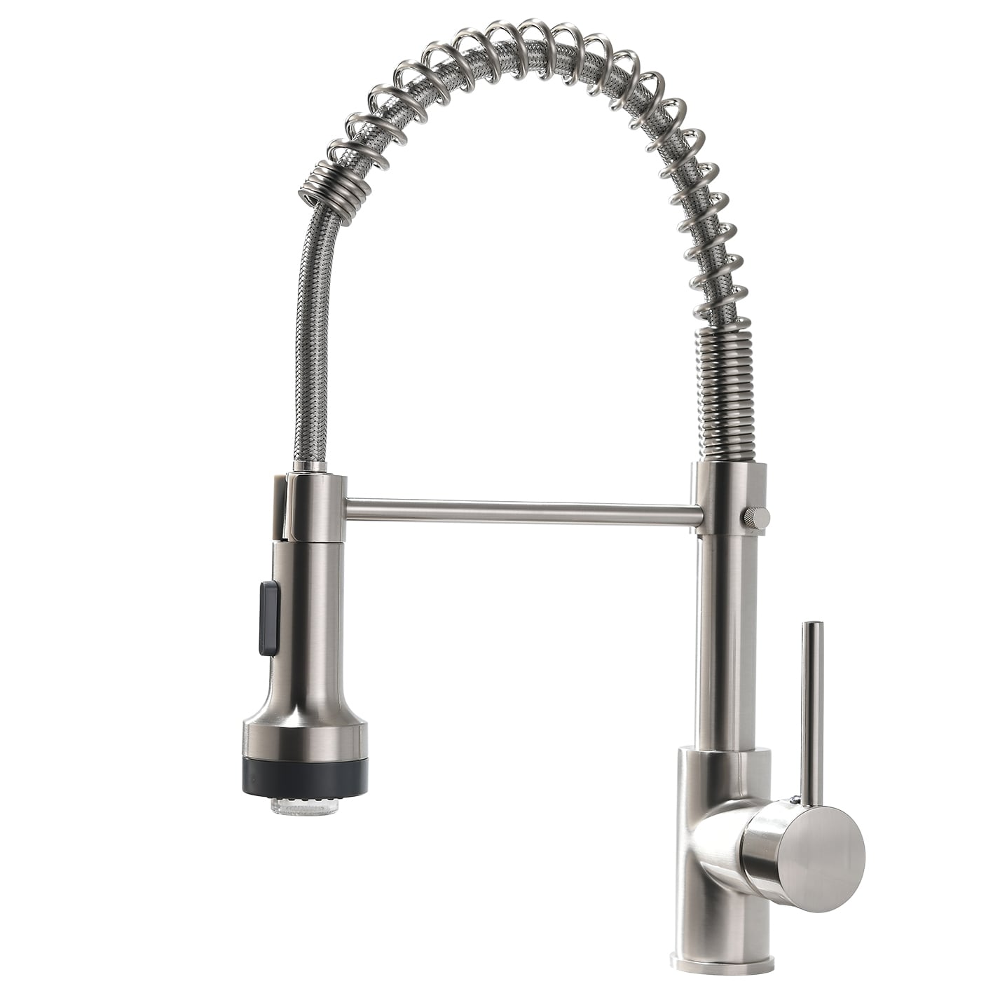 Clihome TC-015C-KF Pull Down Kitchen Faucet Brushed Nickel Single Handle Deck-mount Pull-down Kitchen Faucet with Sprayer