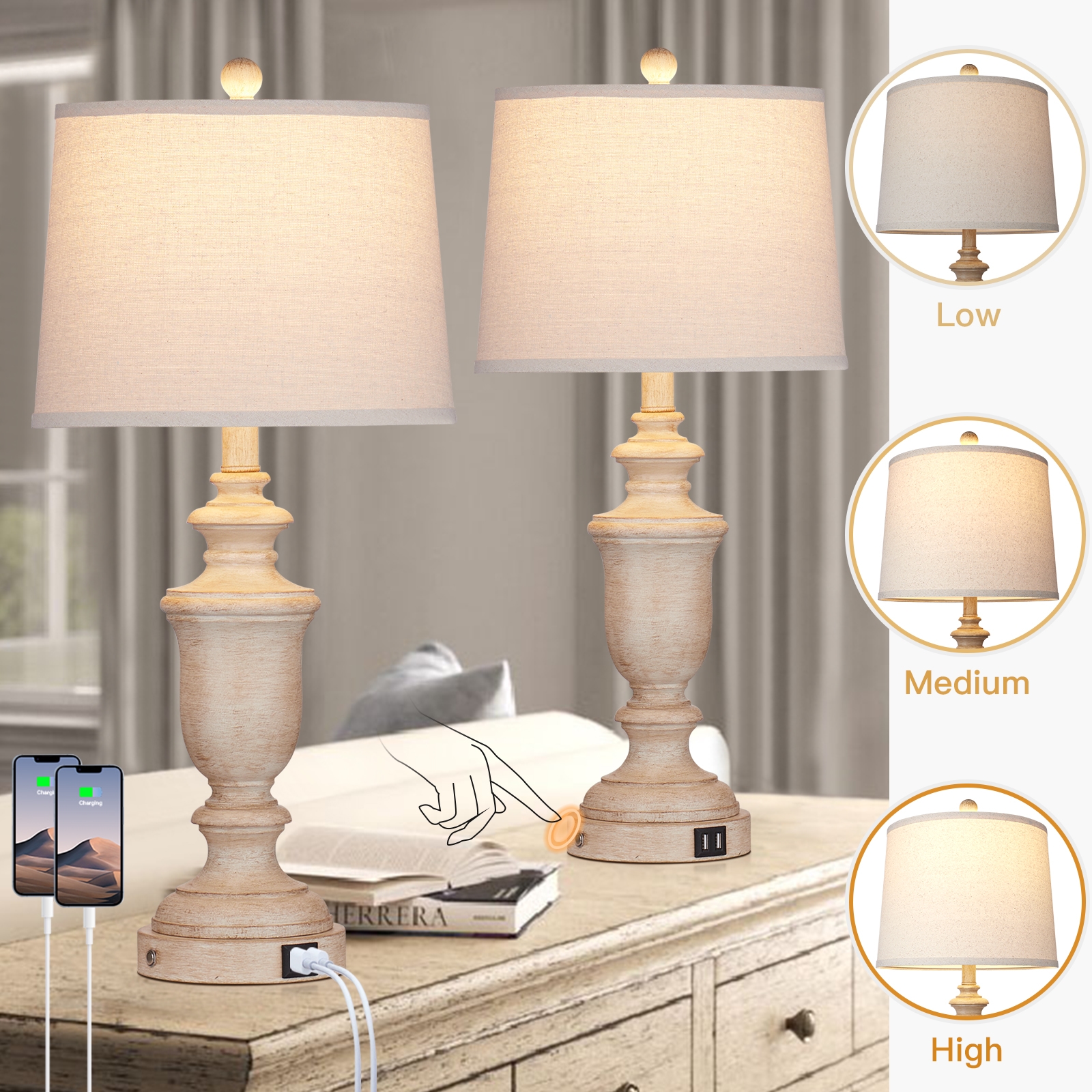 UrFurnishings TD-218 Table-Lamps - View #6