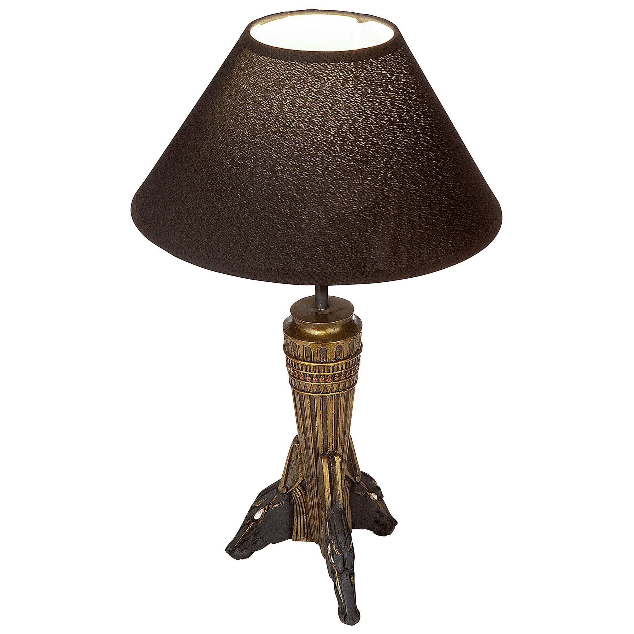 Design Toscano CL76054 15-in Multiple LED On/Off Switch Table Lamp with Fabric Shade