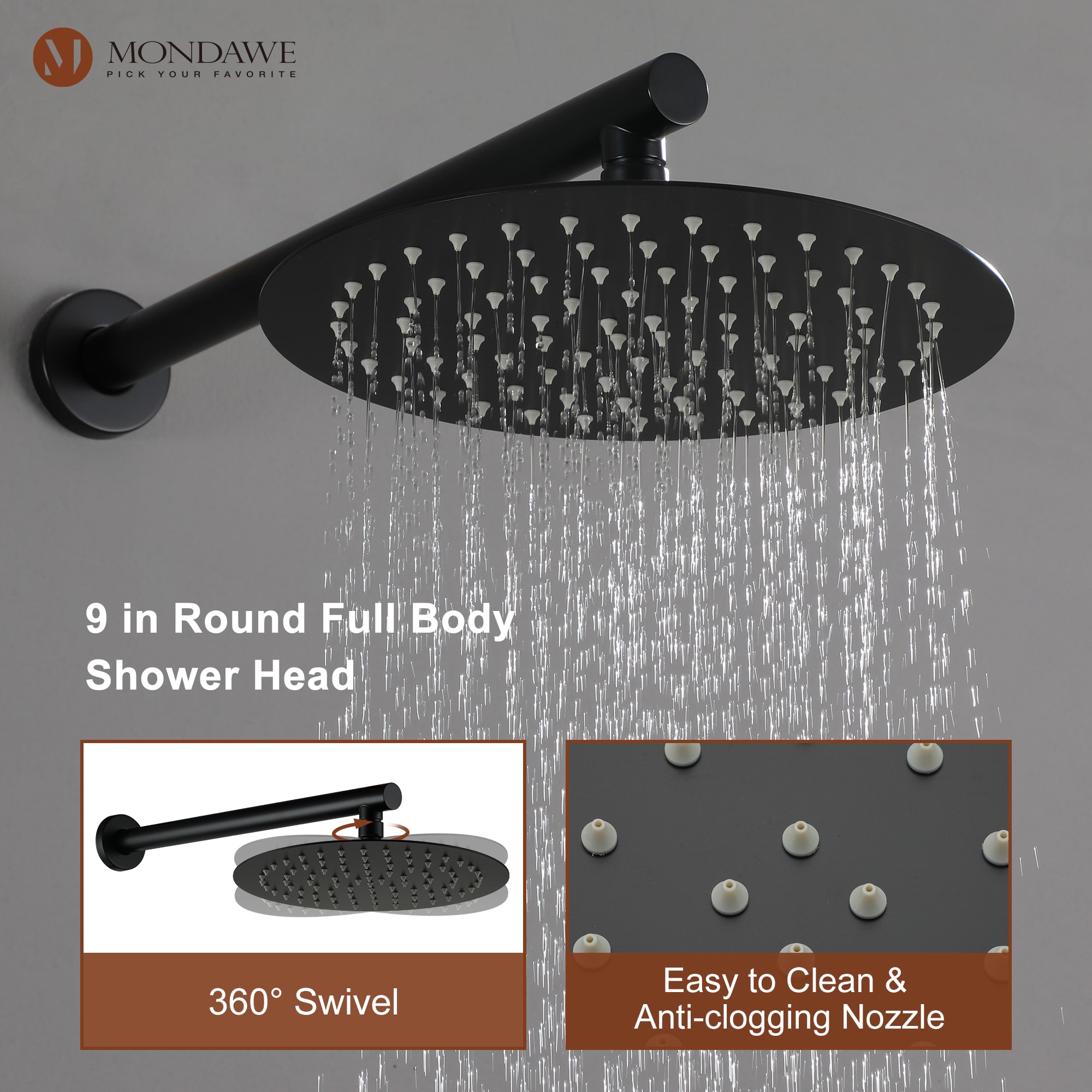Mondawe MD-SMD040B Showerhead-Bar-Panels - View #3