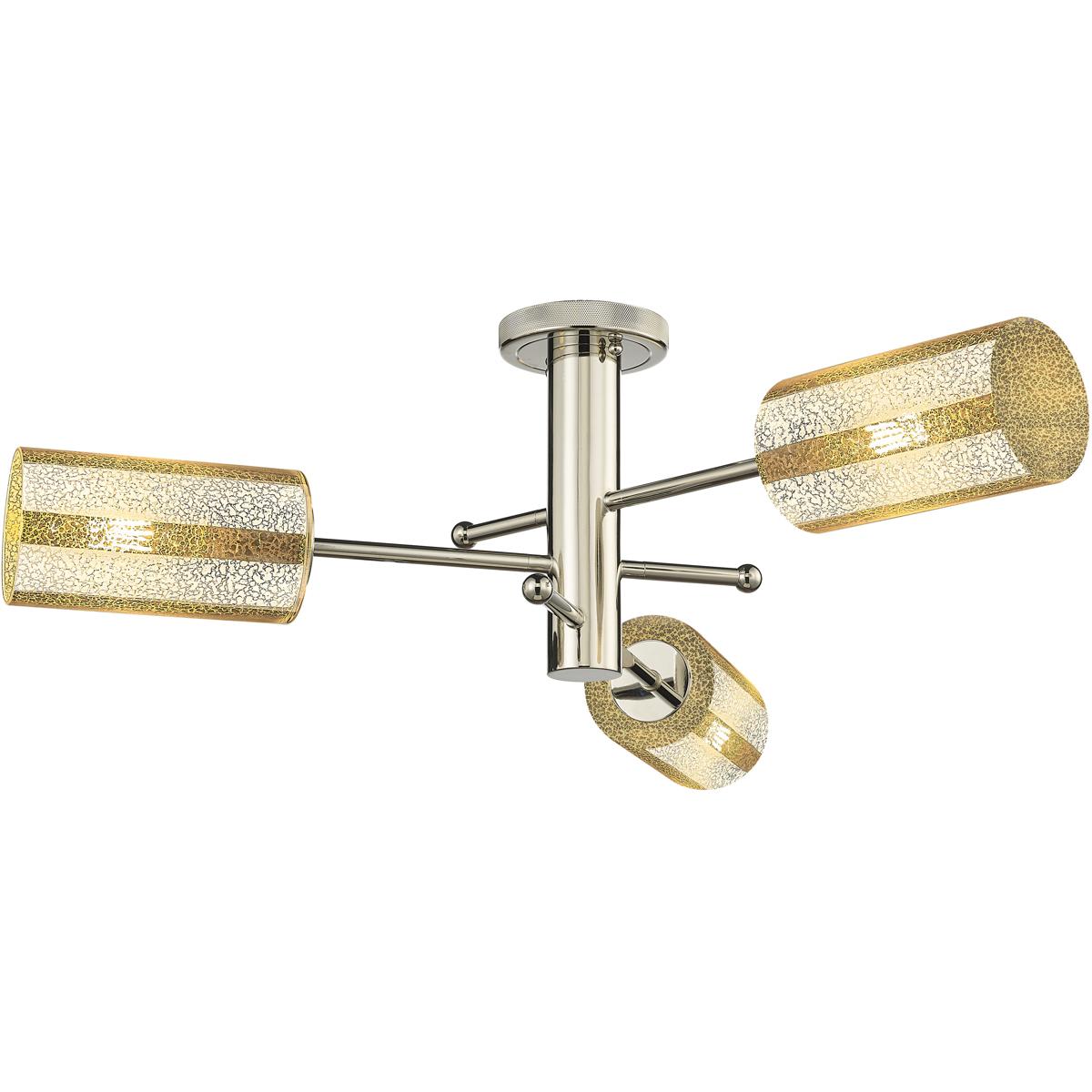 Innovations Lighting -  434-3F-PN-G434-7ME Crown Point Flush Mount Polished Nickel